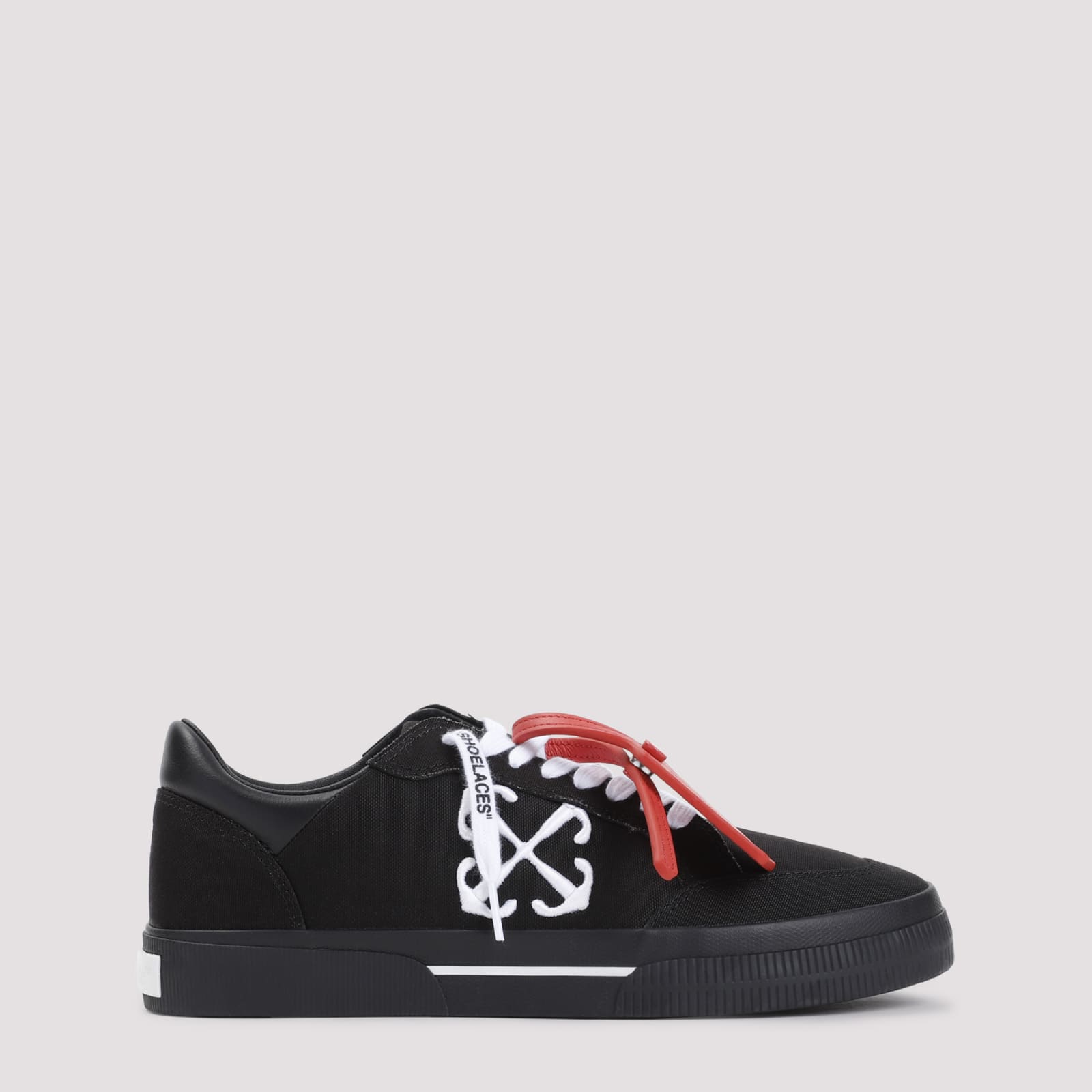 Shop Off-white New Low Vulcanized Sneakers In Black White