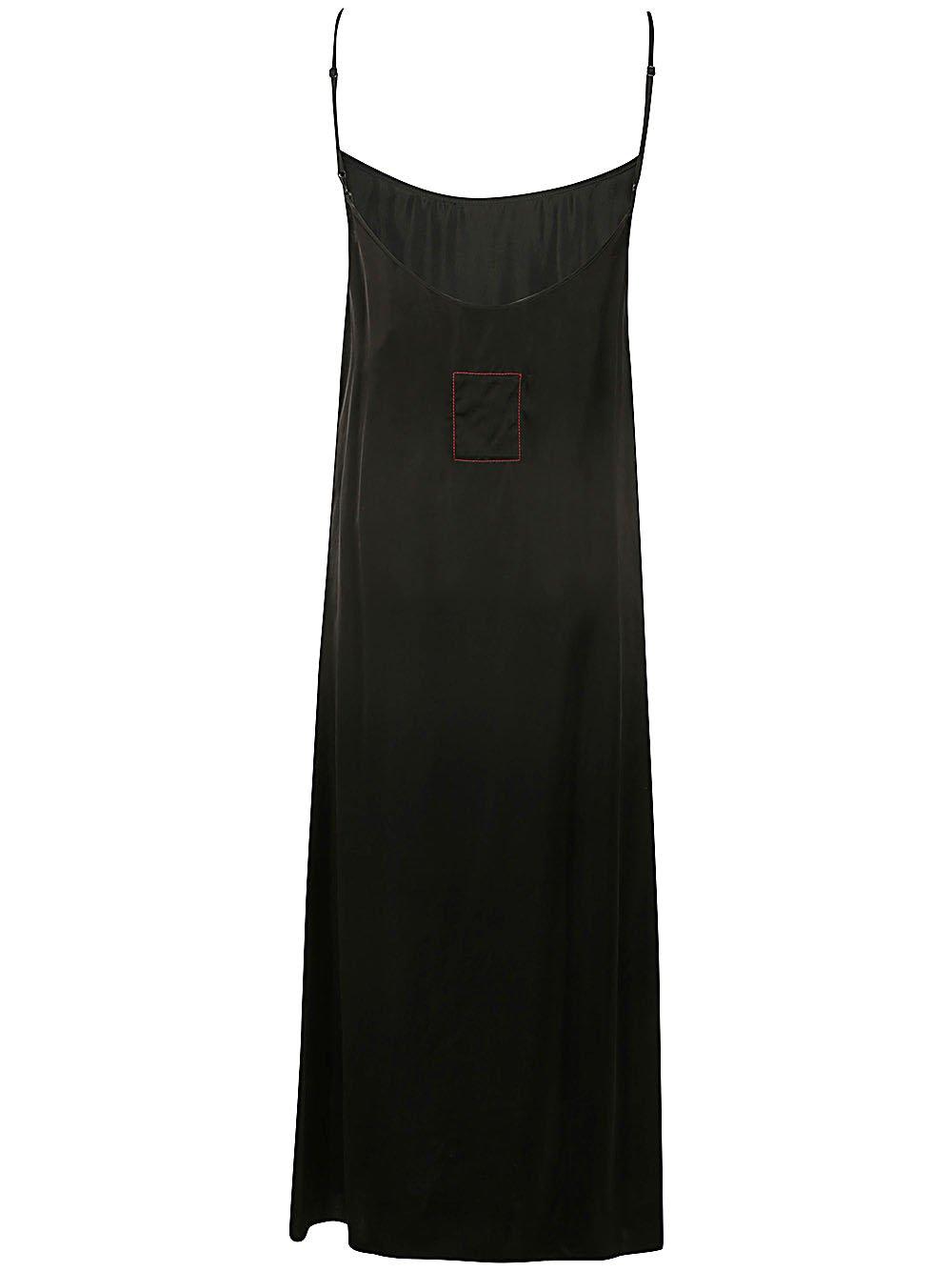 Shop Uma Wang Scoop Neck Midi Slip Dress In Black
