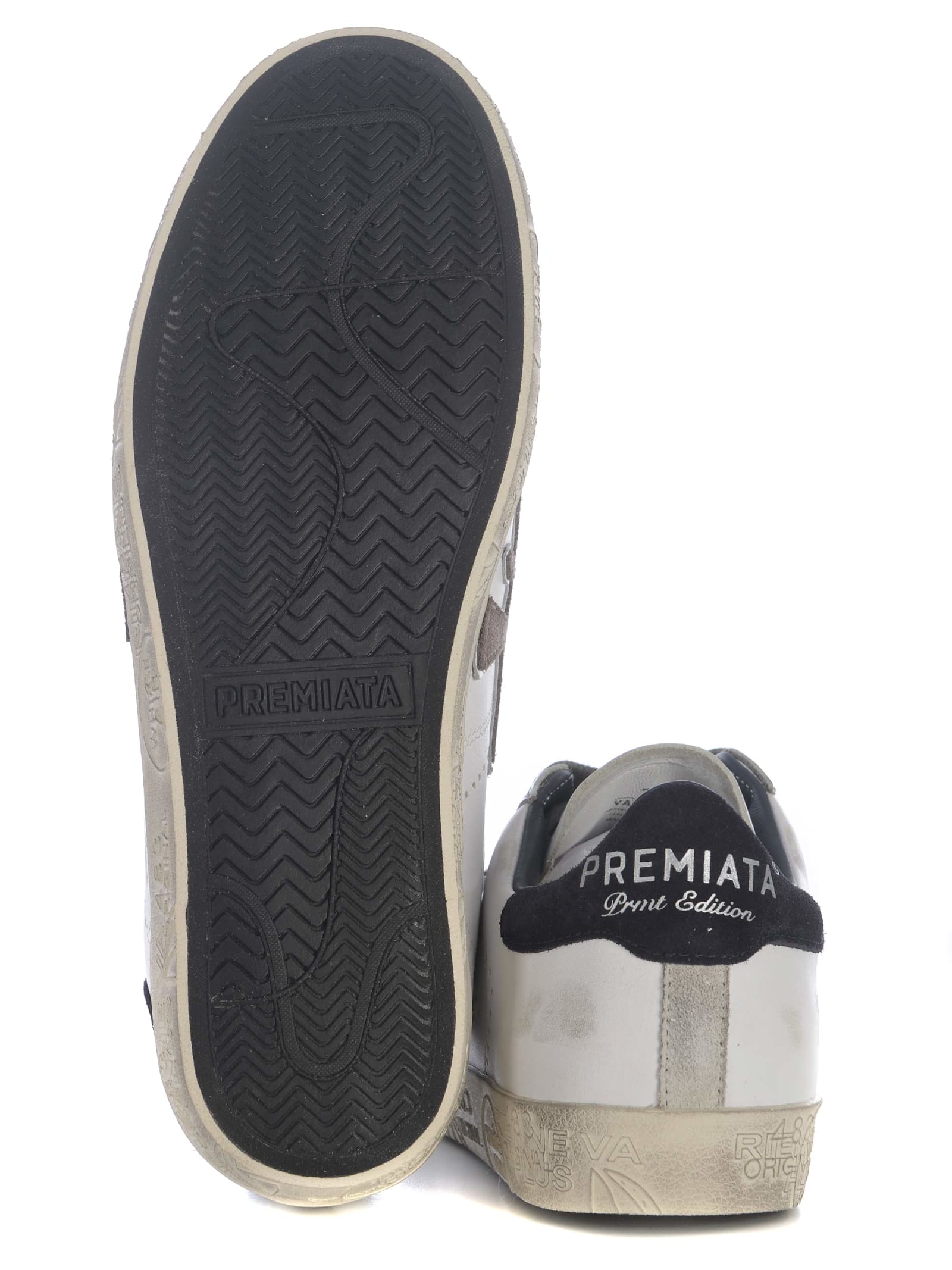 Shop Premiata Sneakers  Steven 5472 In Leather In White