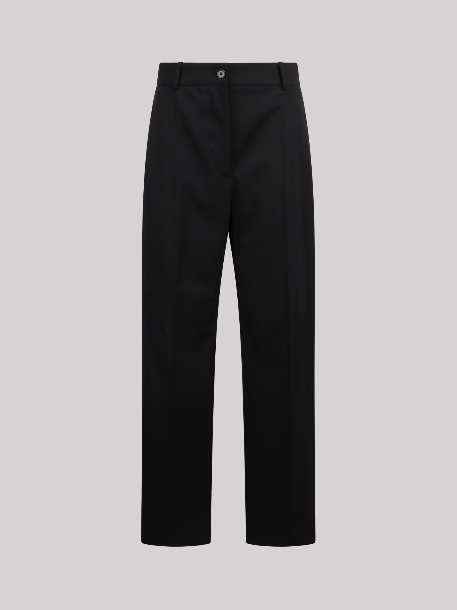 Shop Patou Straight Fit Techwool Trousers In Black