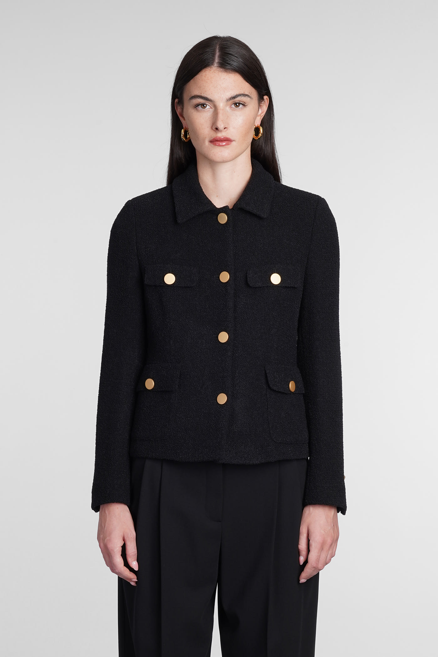 TAGLIATORE CLASSIC JACKET IN BLACK WOOL