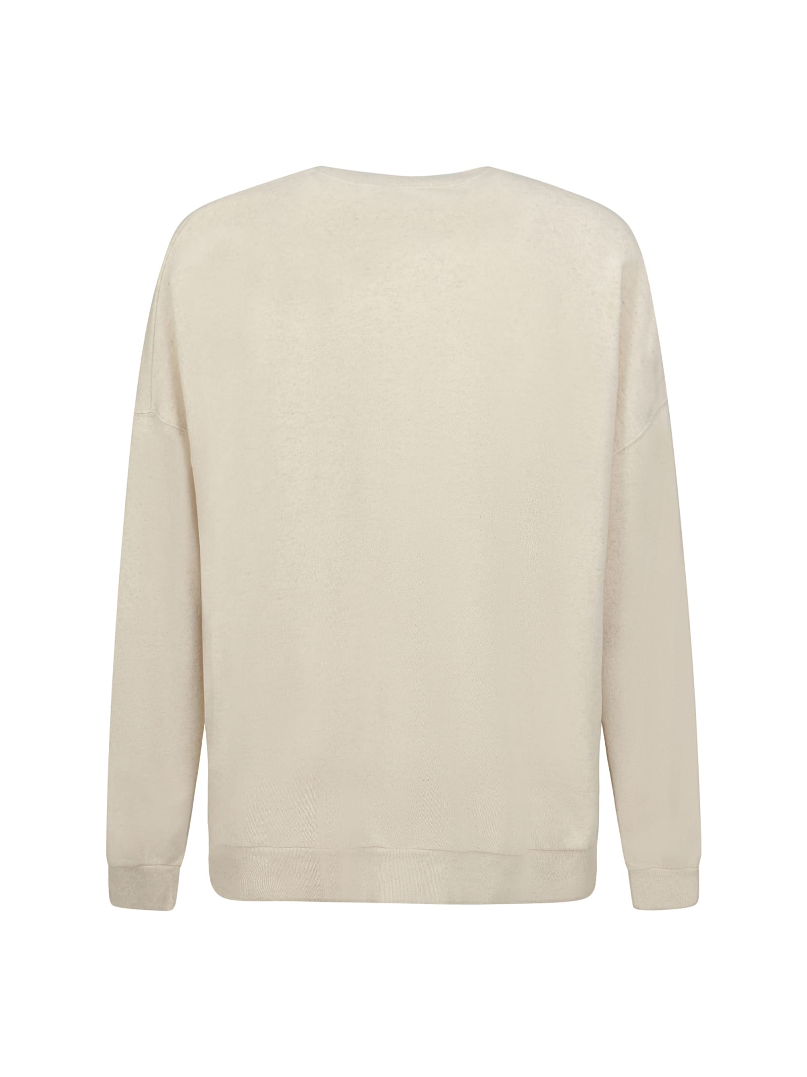 Palm Angels Monogram Crewneck Sweatshirt In Beige