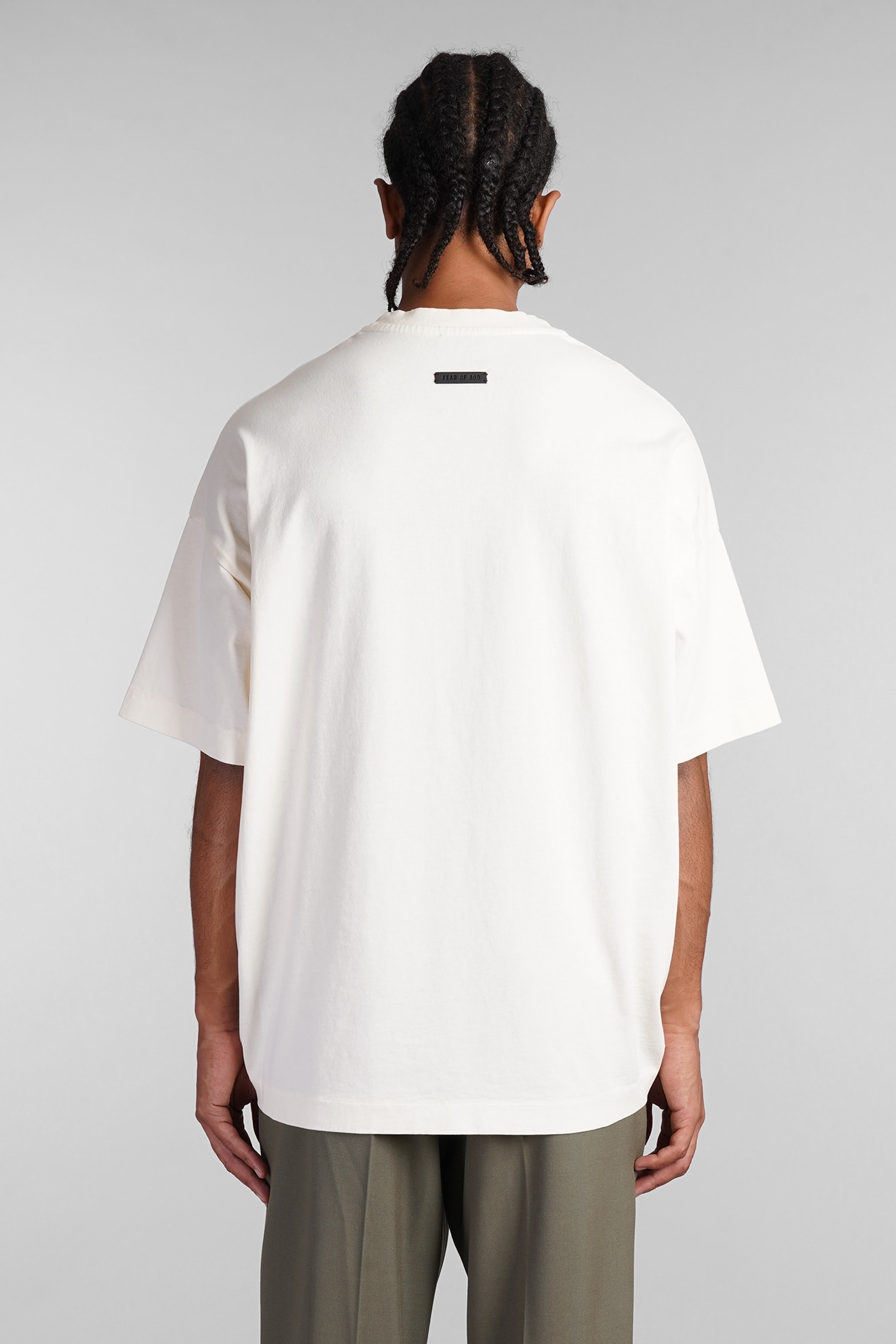 FEAR OF GOD T-SHIRT IN BEIGE COTTON 