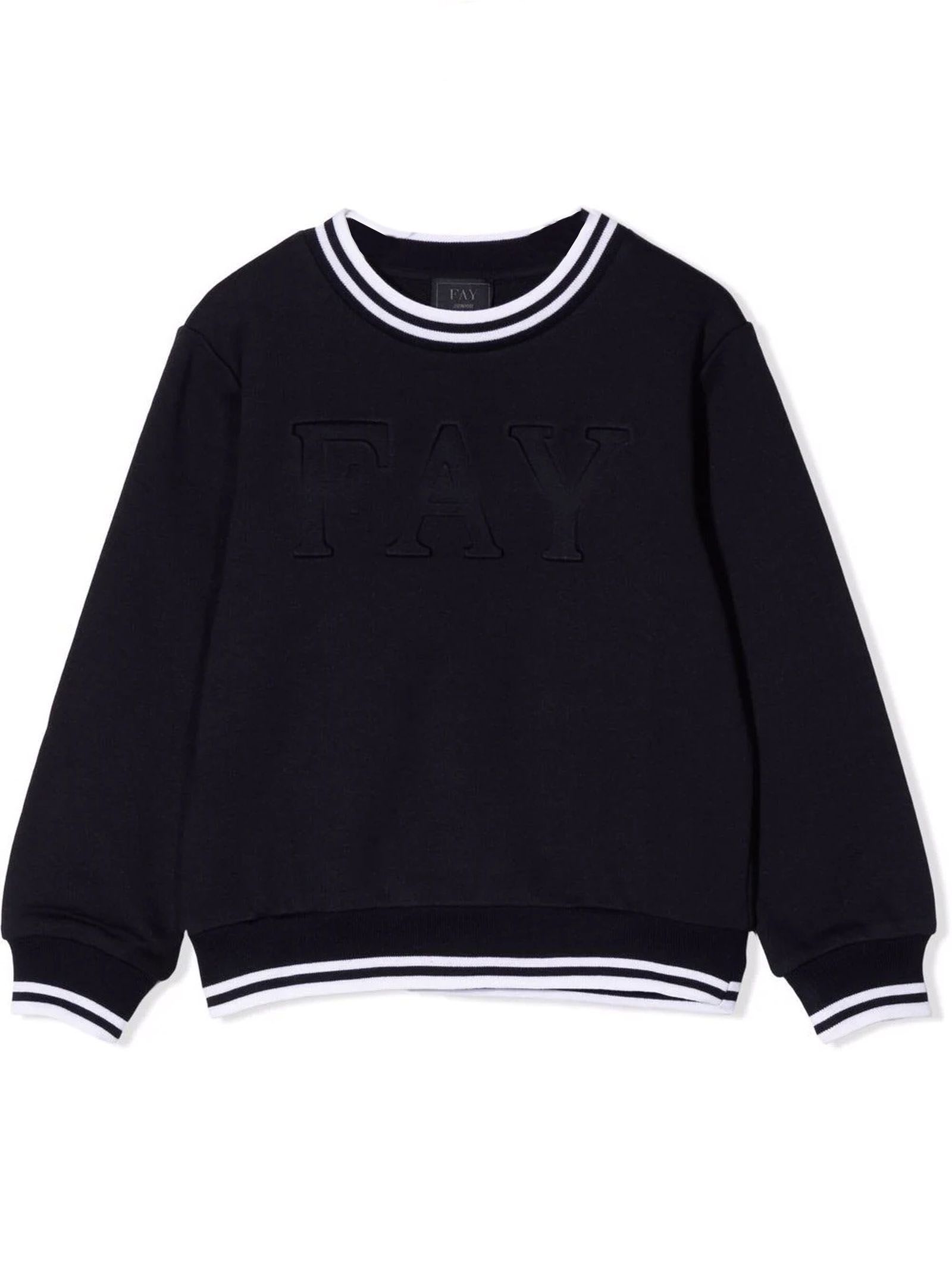 Fay Blu Cotton Sweatshirt