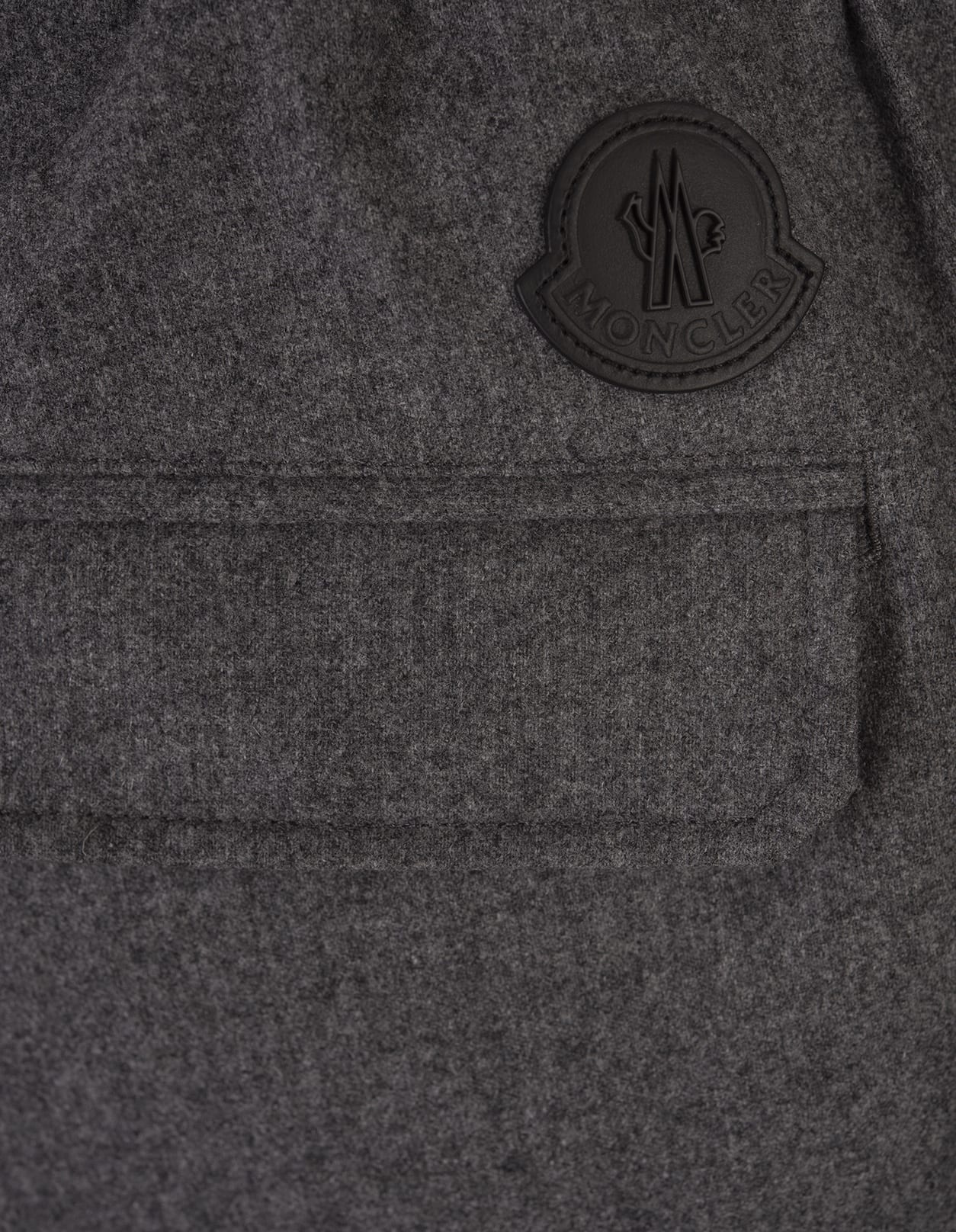 Shop Moncler Grey Cashmere Blend Joggers