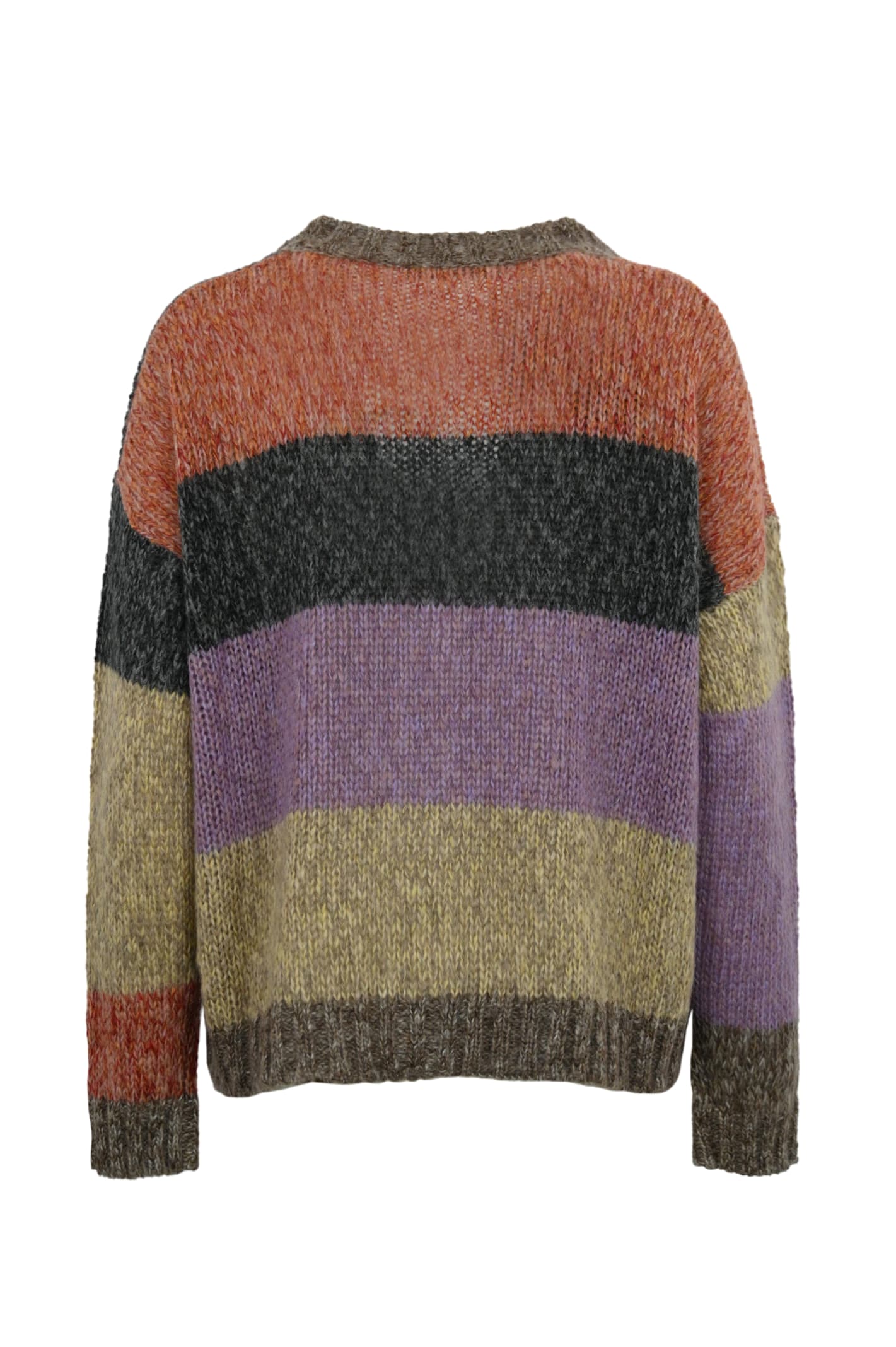 Weekend Max Mara Camera Multicolored Cardigan In Viola