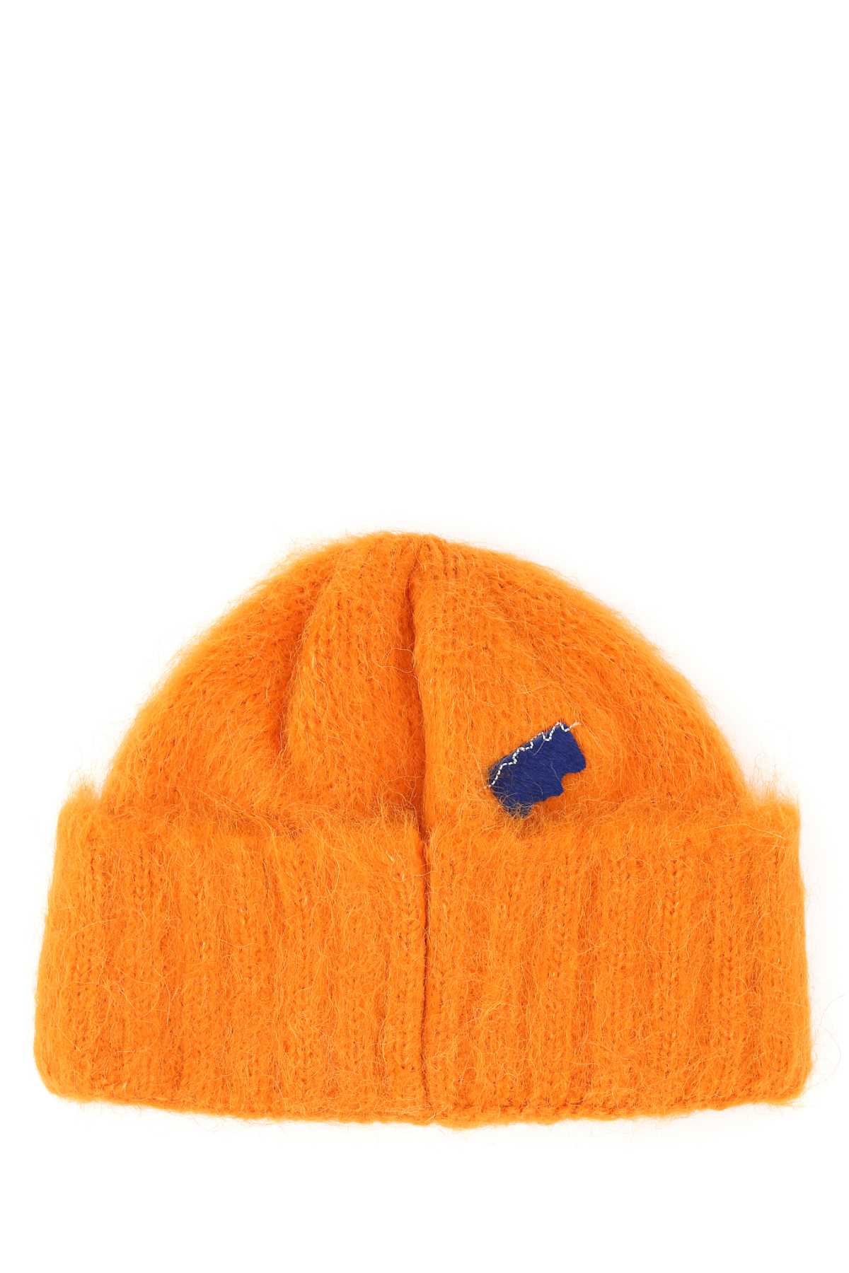 Shop Ader Error Orange Alpaca Blend Rivington Beanie Hat