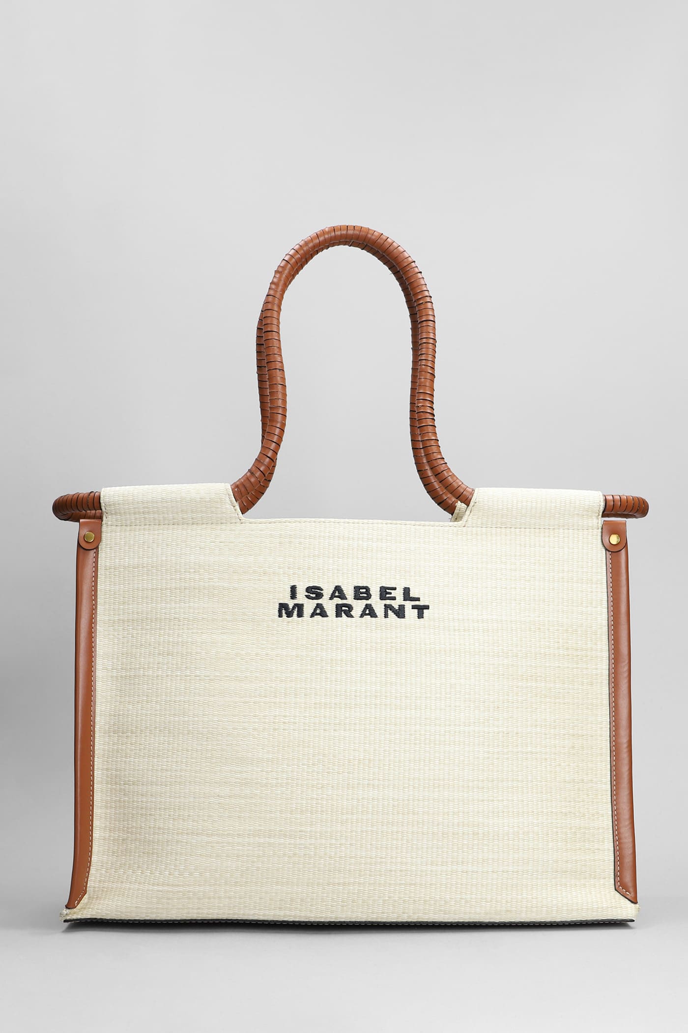 Shop Isabel Marant Toledo Small Tote In Beige Cotton