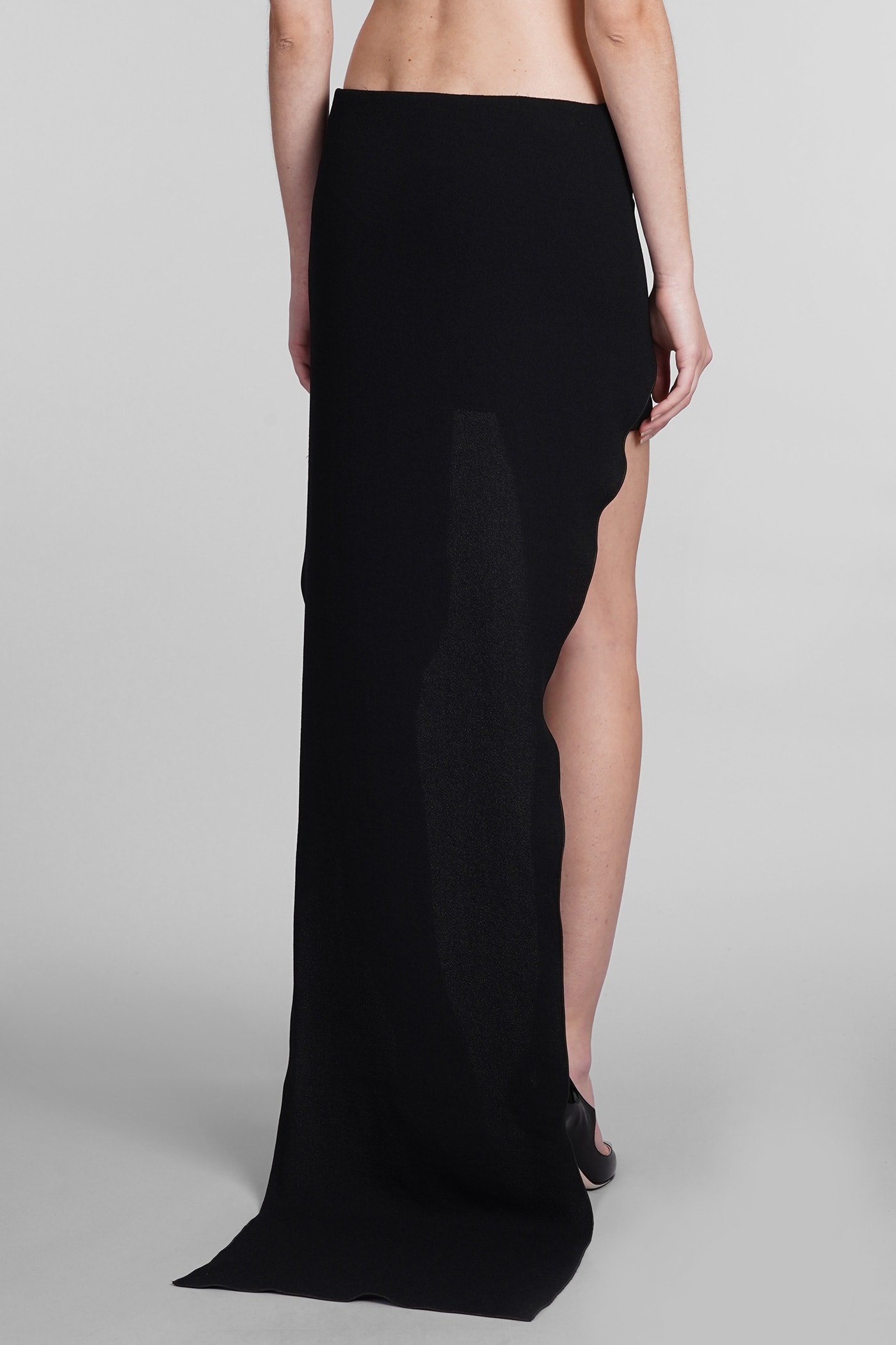 Shop Blumarine Skirt In Black Polyamide