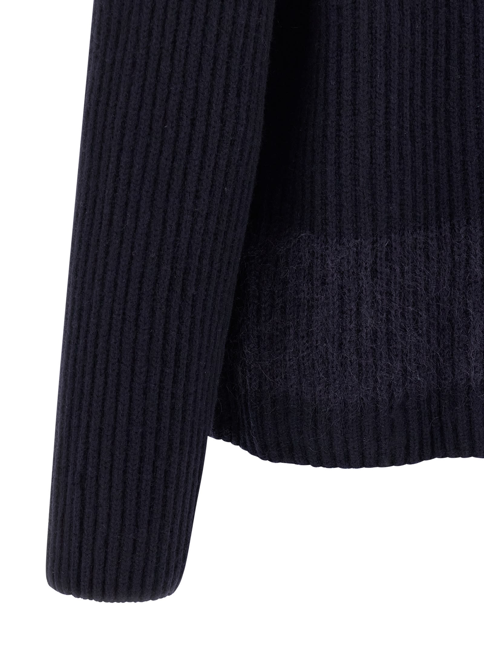 Dsquared2 Carded Wool Insert Cardigan In Multi