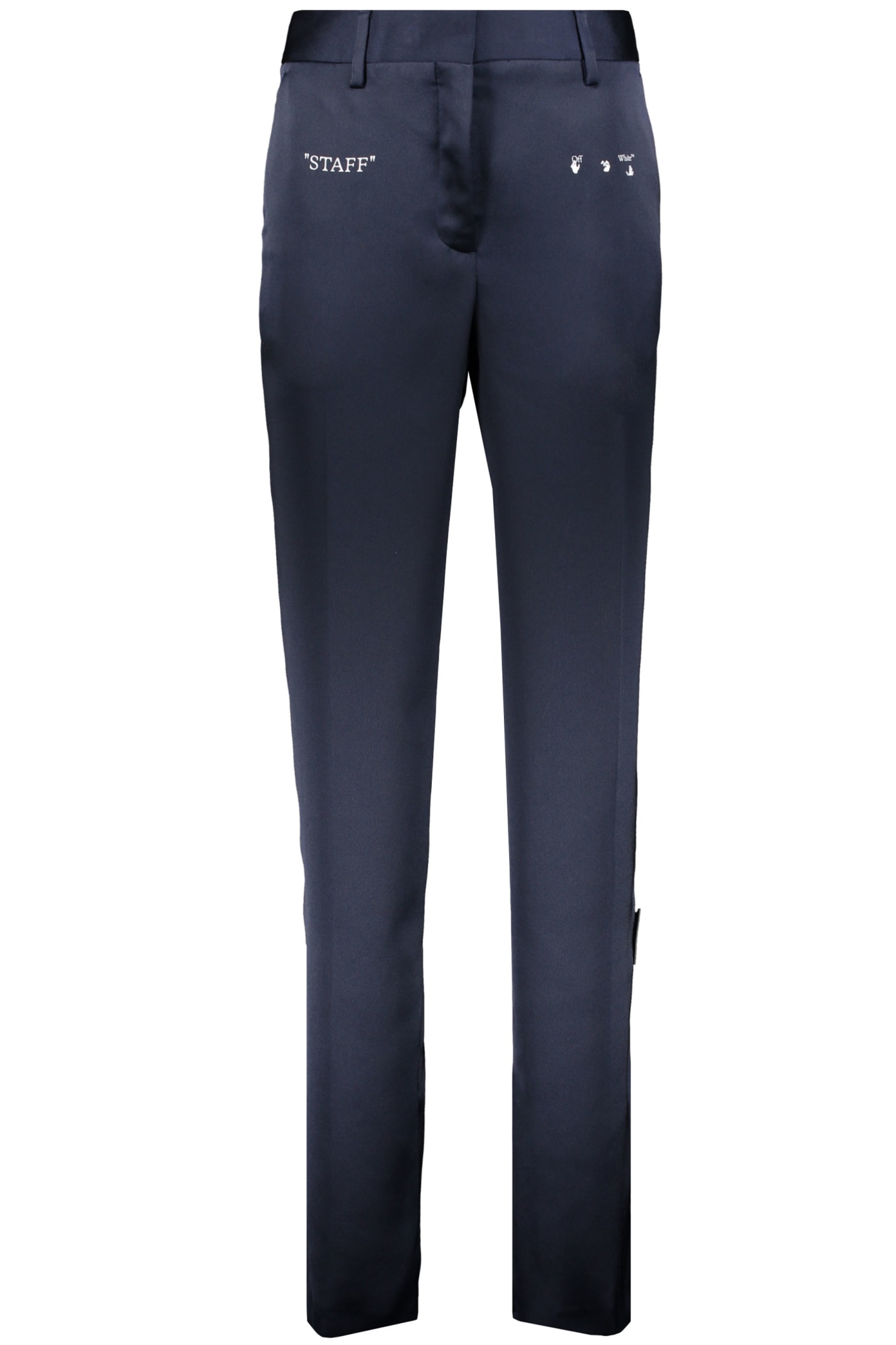 Off-white Technical Fabric Trousers In Blue