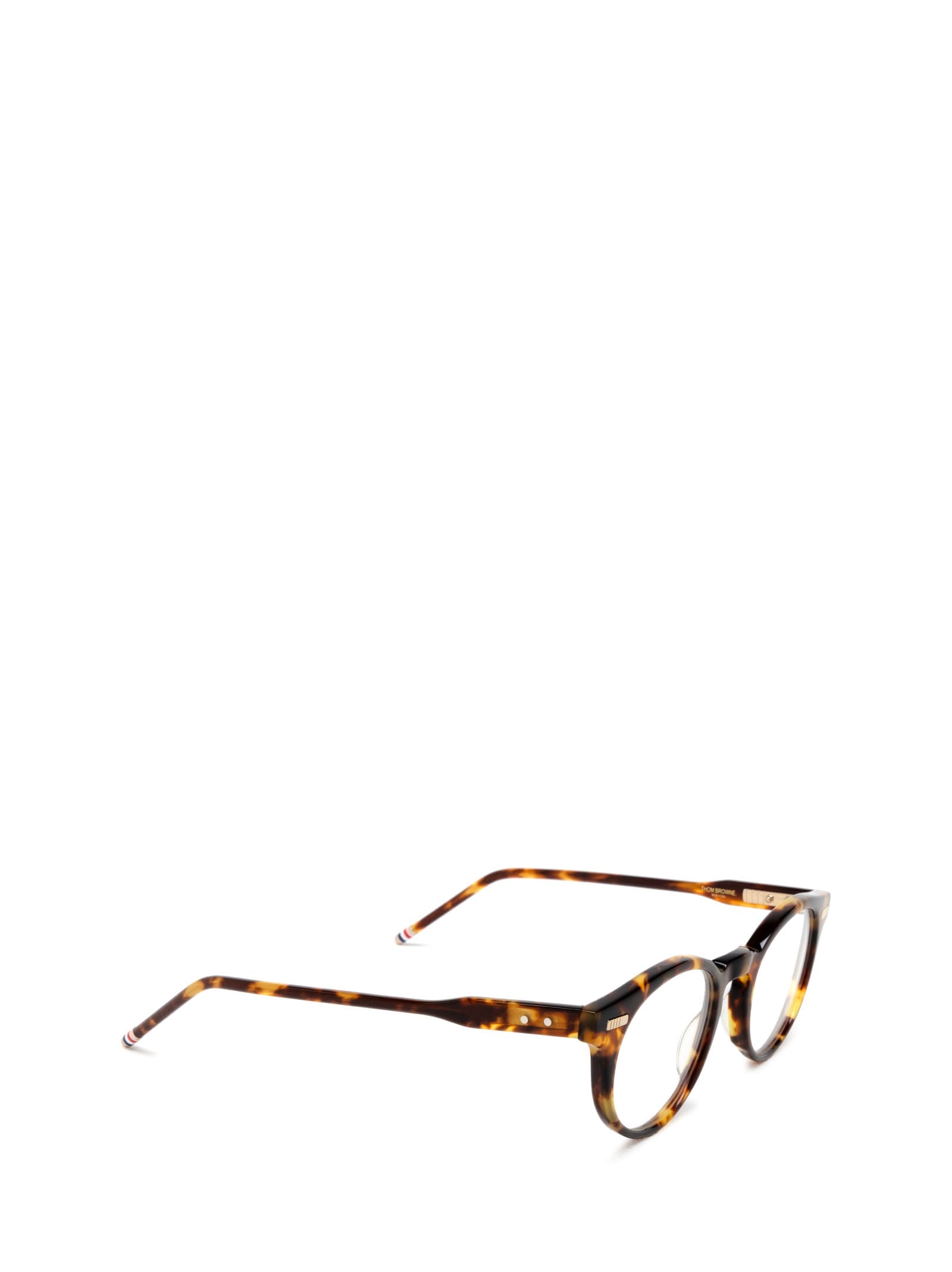 Shop Thom Browne Ueo404a Med Brown Glasses