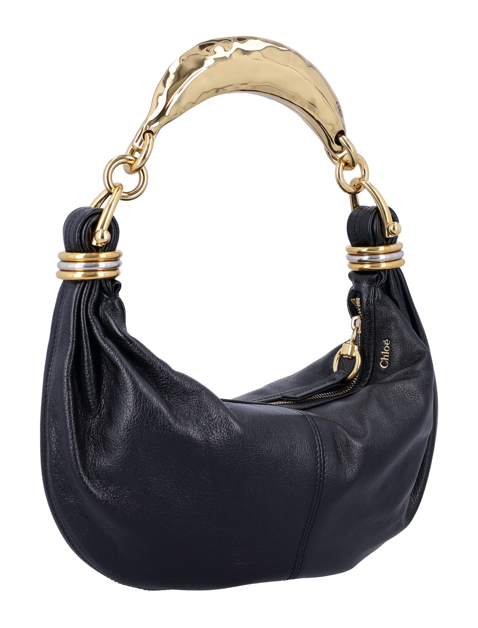 Shop Chloé Small Bracelet Hobo Bag In Black