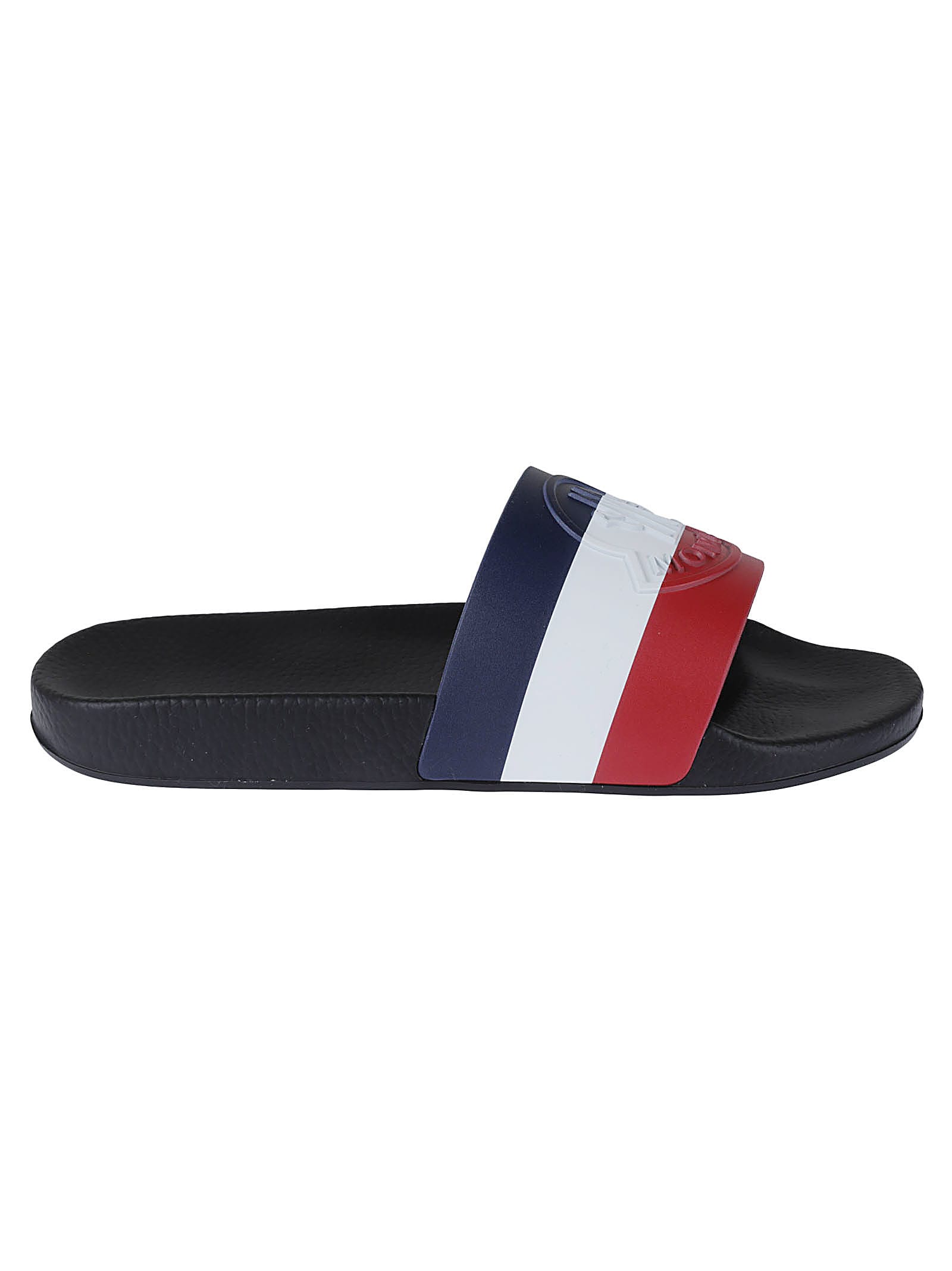 Shop Moncler Basile Sliders In Black