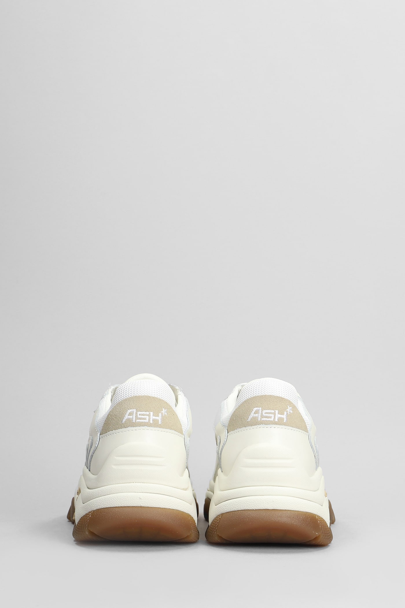 Shop Ash Addict Sneakers In White Leather And Fabric