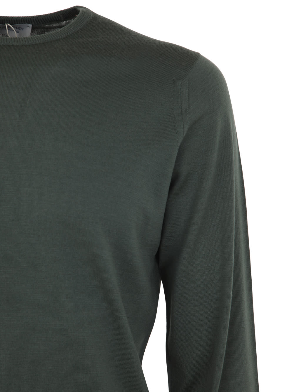 Shop John Smedley Marcus Long Sleeves Crew Neck Pullover In Highland Green
