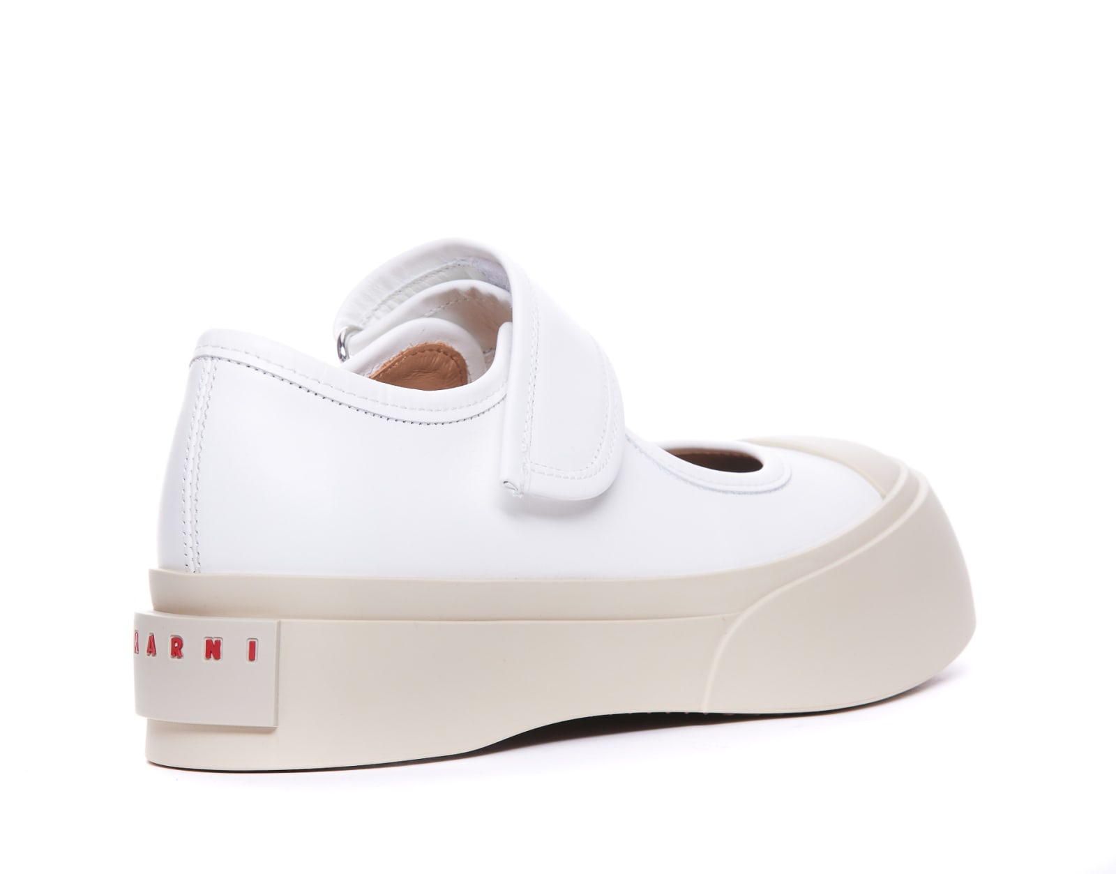 Shop Marni Mary Jane Sneakers In White