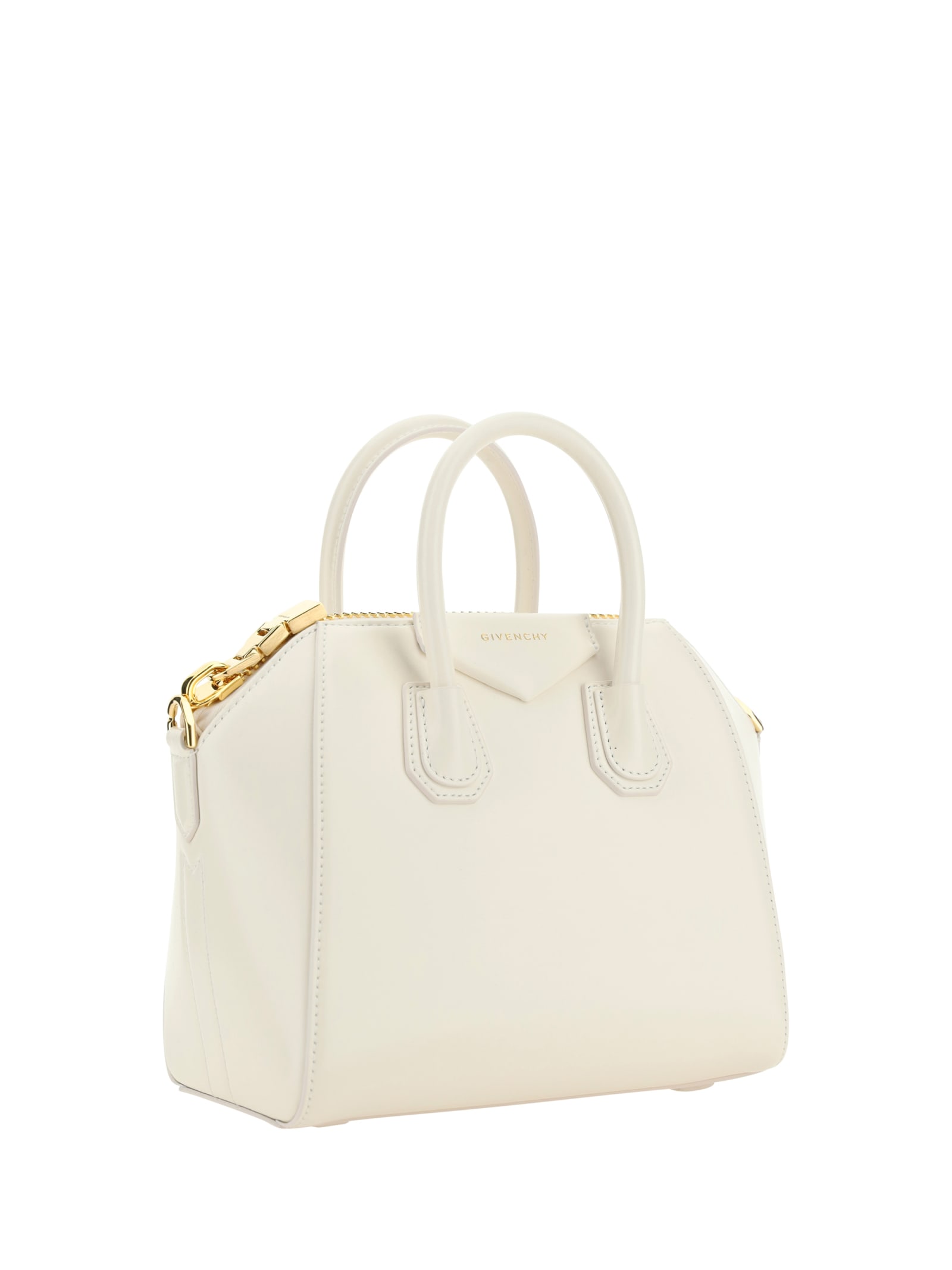 Shop Givenchy Mini Antigona Handbag In White