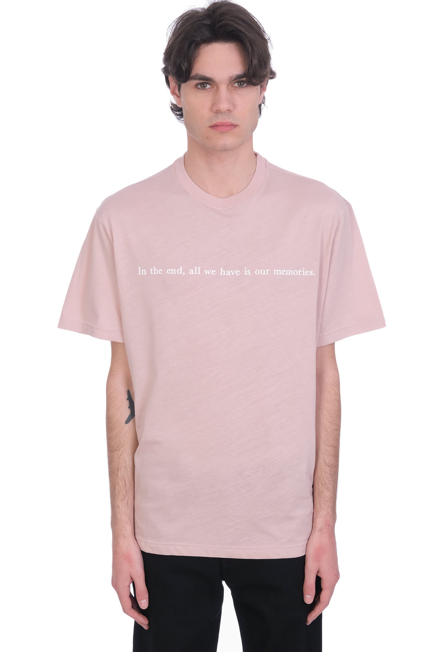 Throwback T-shirt In Rose-pink Cotton