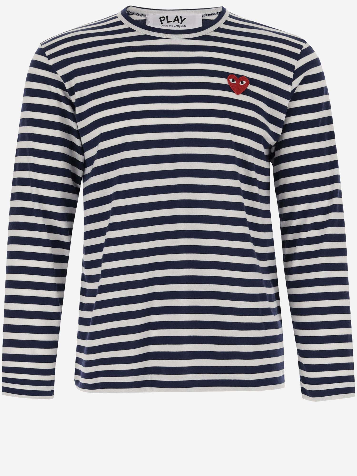 Comme des Garçons Long Sleeve T-shirt With Striped Pattern And Logo