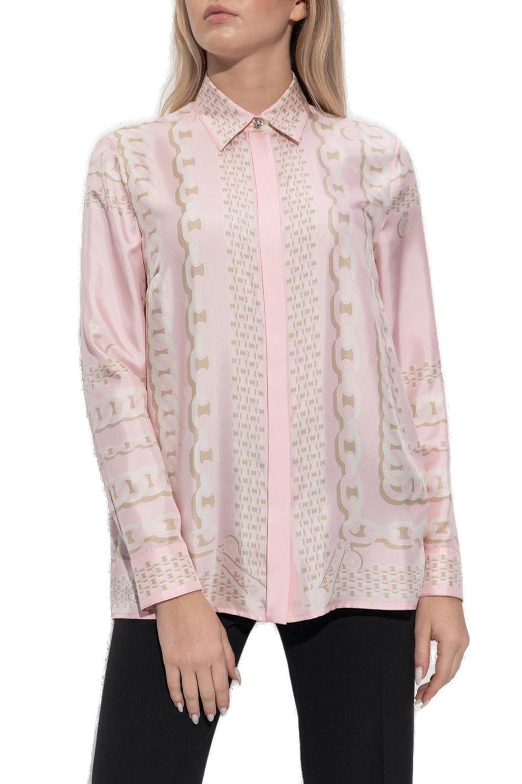 Versace Silk Twill Shirt With Scarf Print