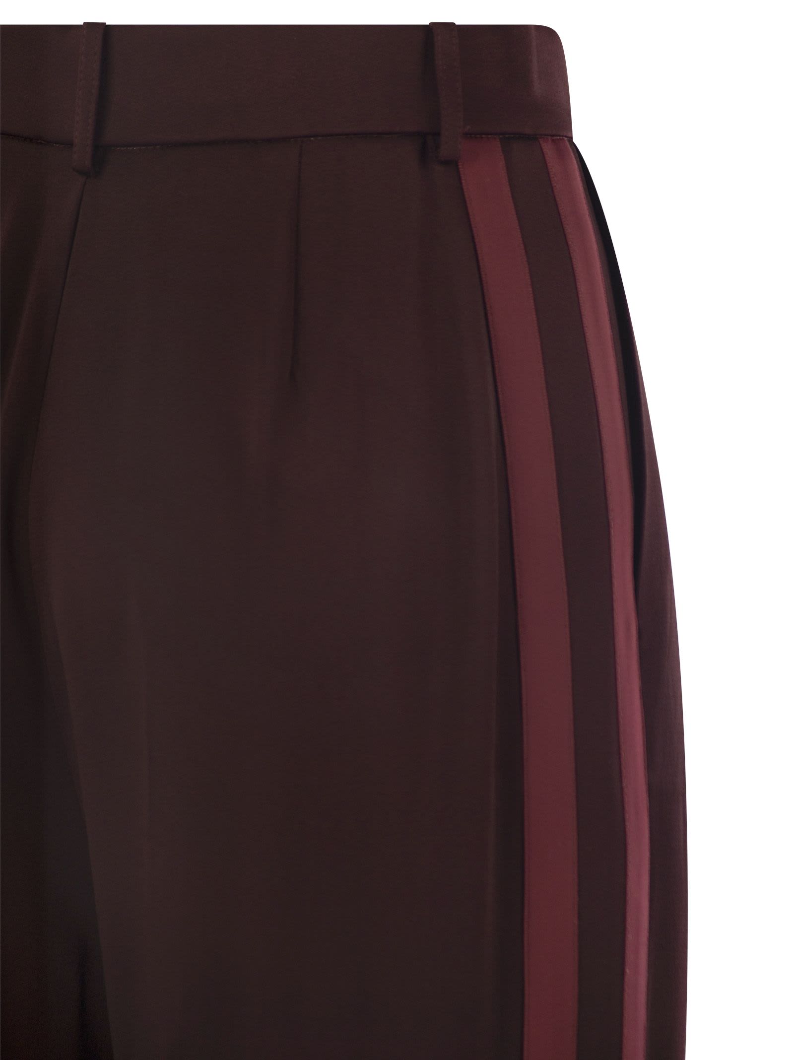 Elisabetta Franchi Pants Woman Color Burgundy In Bordeaux