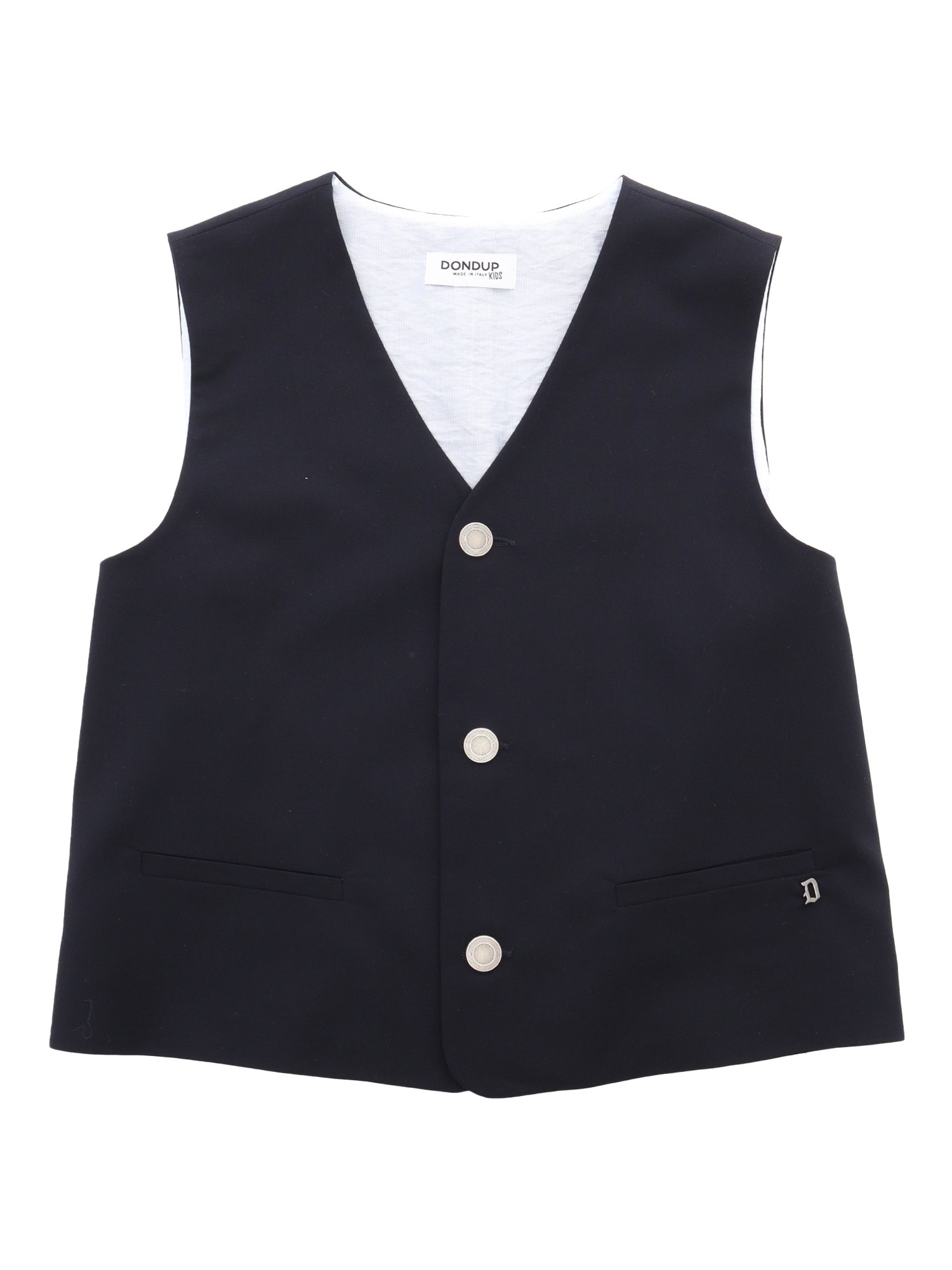 Dondup Logo-plaque Waistcoat In Blue