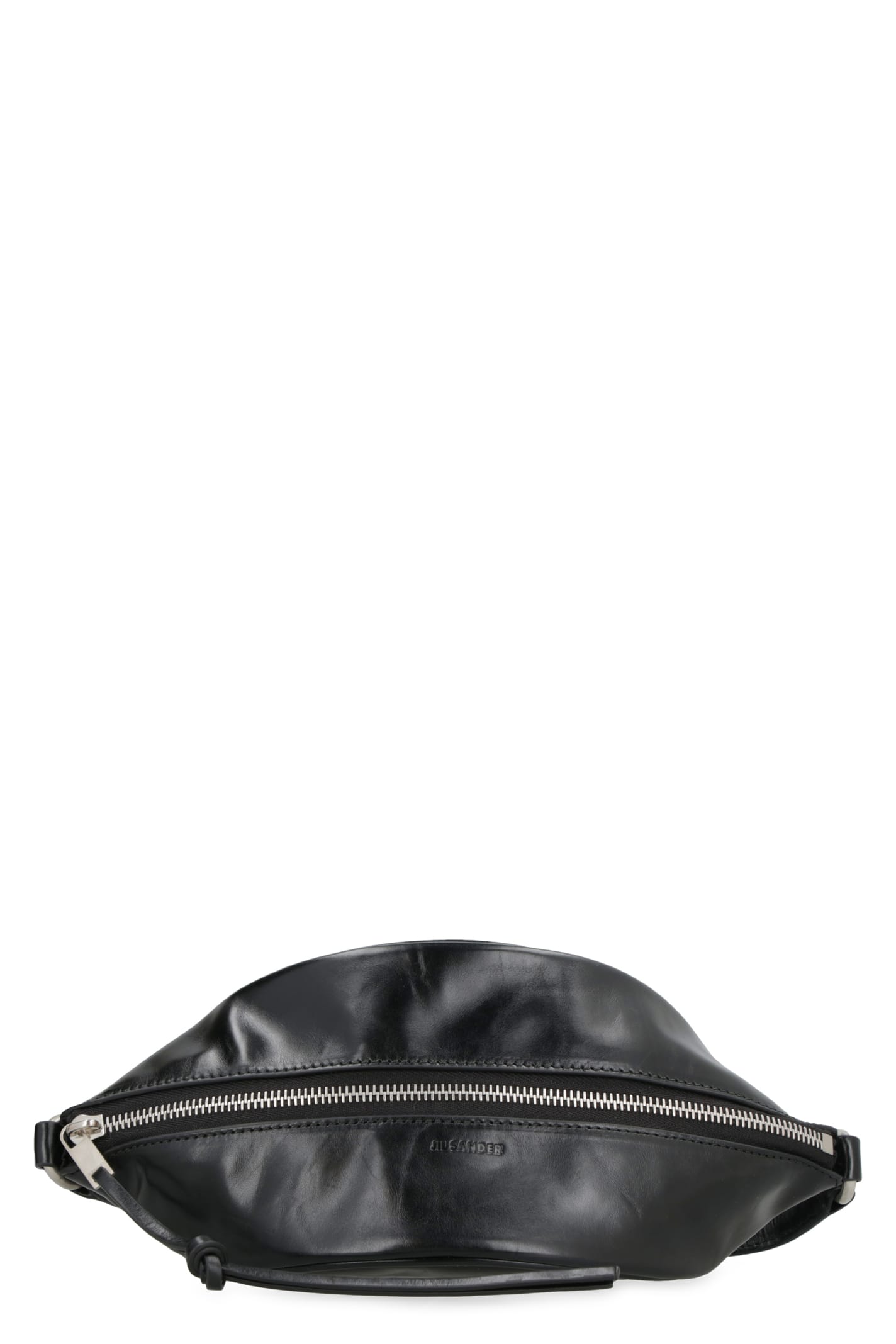 Shop Jil Sander Leather Crossbody Bag In Black