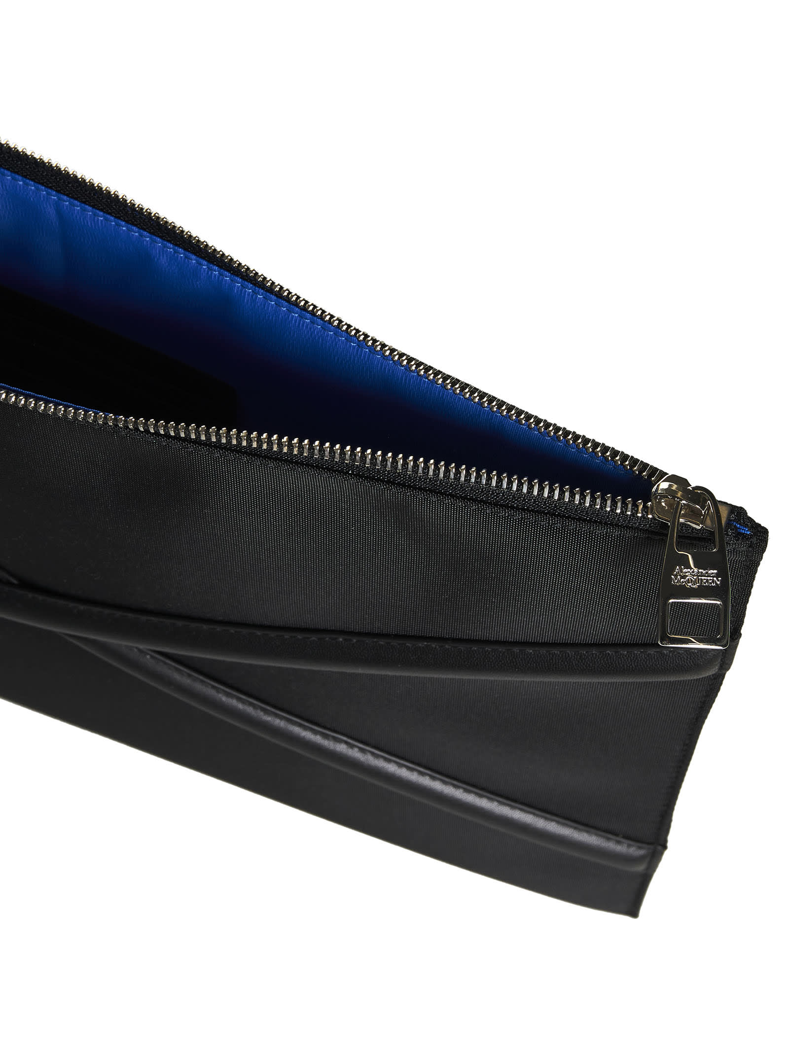 Alexander Mcqueen Harness Nylon Pouch-bag With Logo In Black