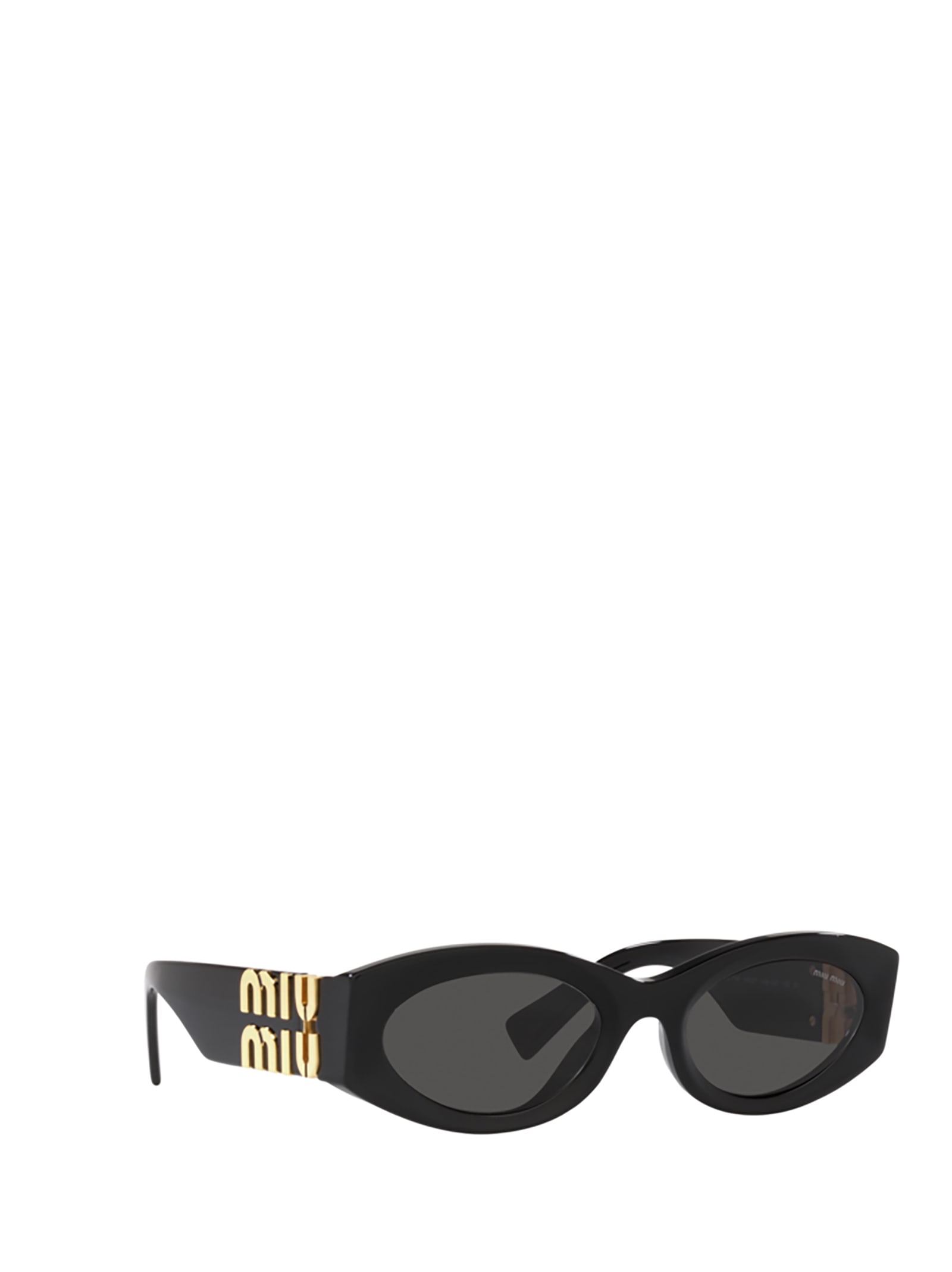 Shop Miu Miu Mu 11ws Black Sunglasses