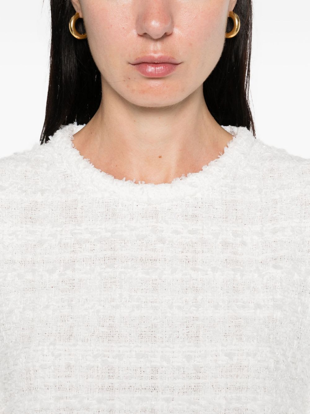 Iro Boxy Silhouette Short Sleeves Top In White