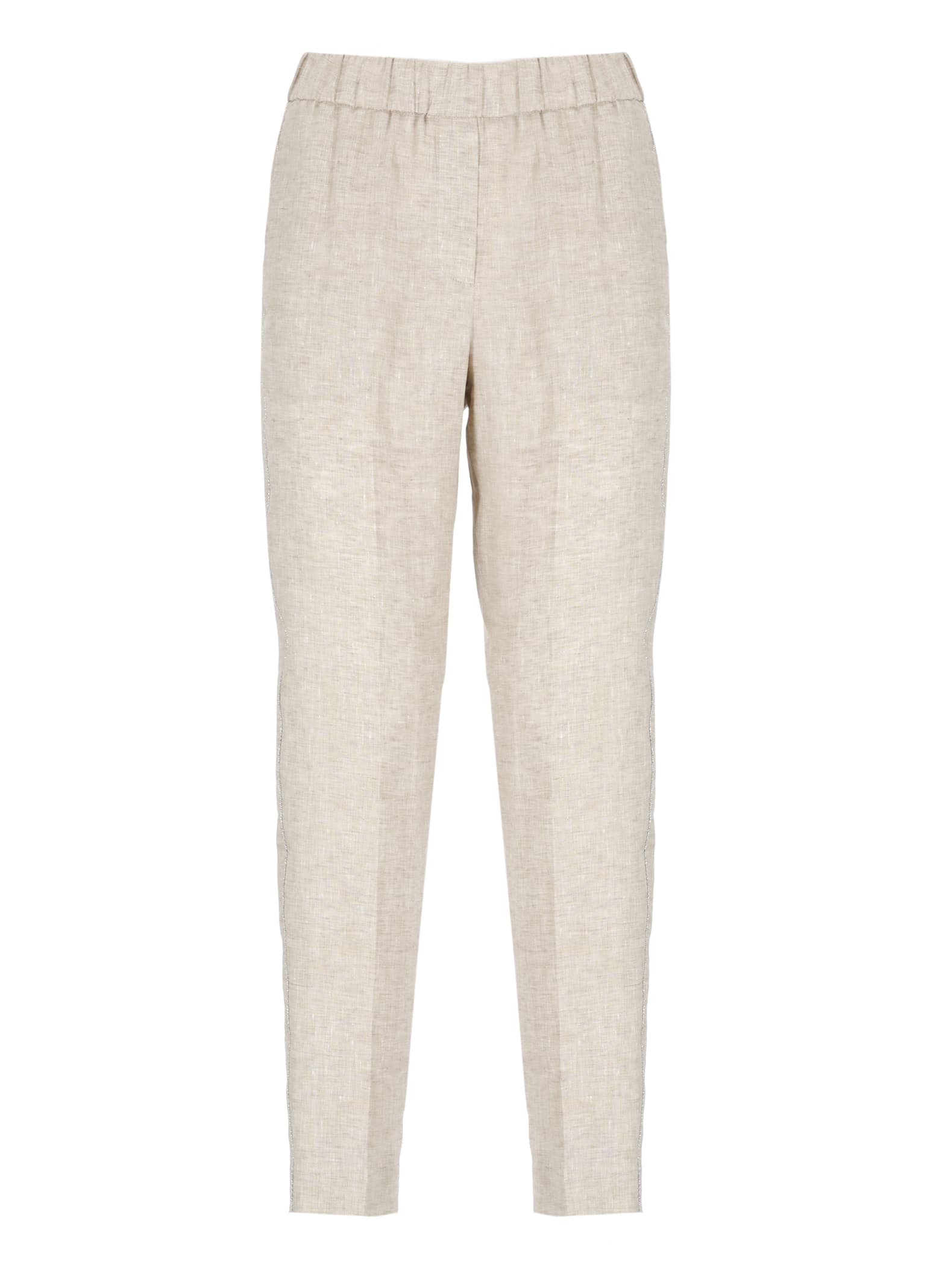 Peserico Beige Linen Trousers
