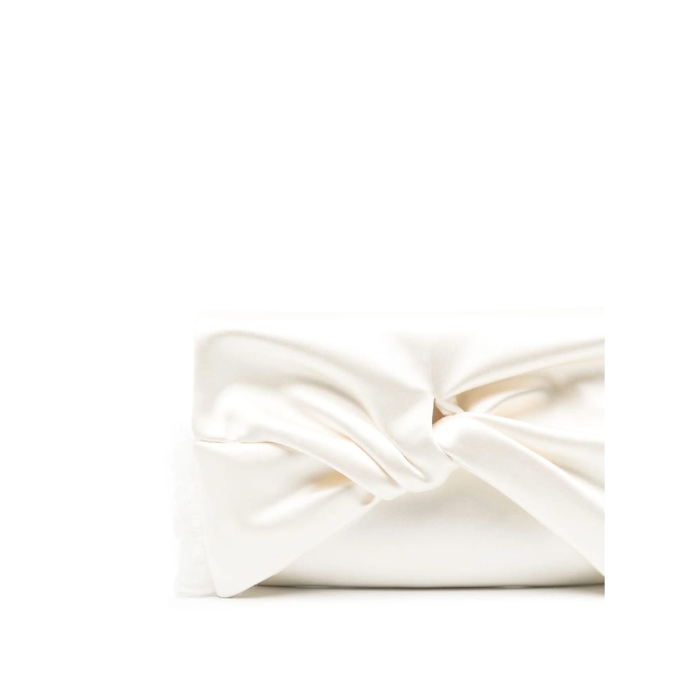 Anya Hindmarch Bow Clutch Bag In White
