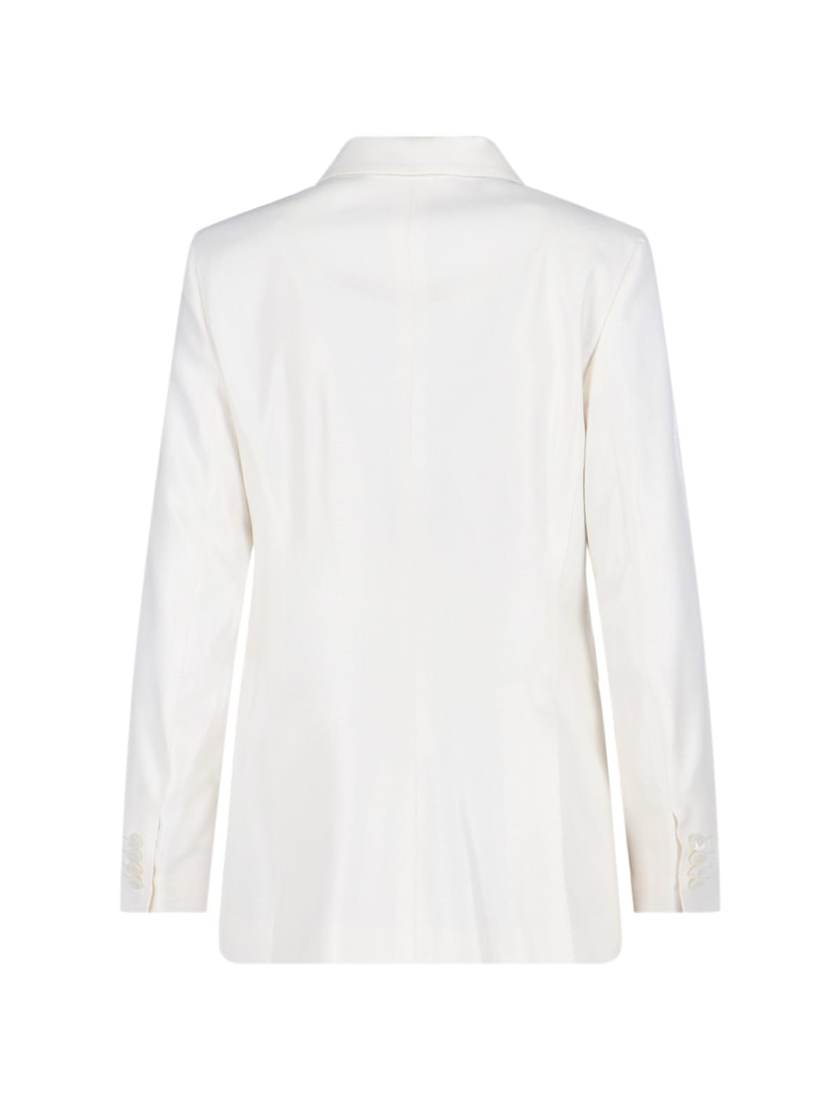 Shop Kiton Double-breasted Blazer In White