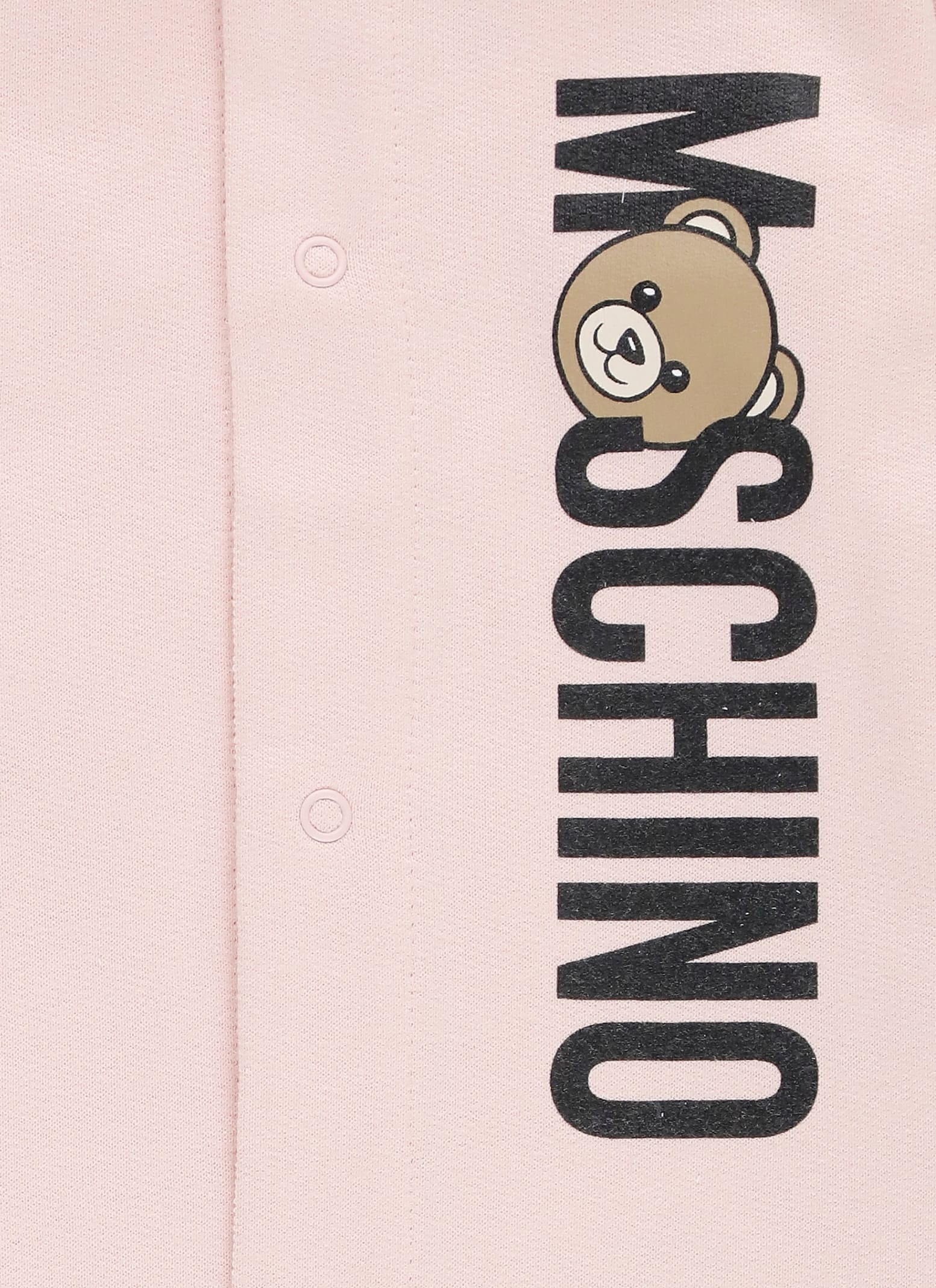 Moschino Jumpsuit With Logo In Pink