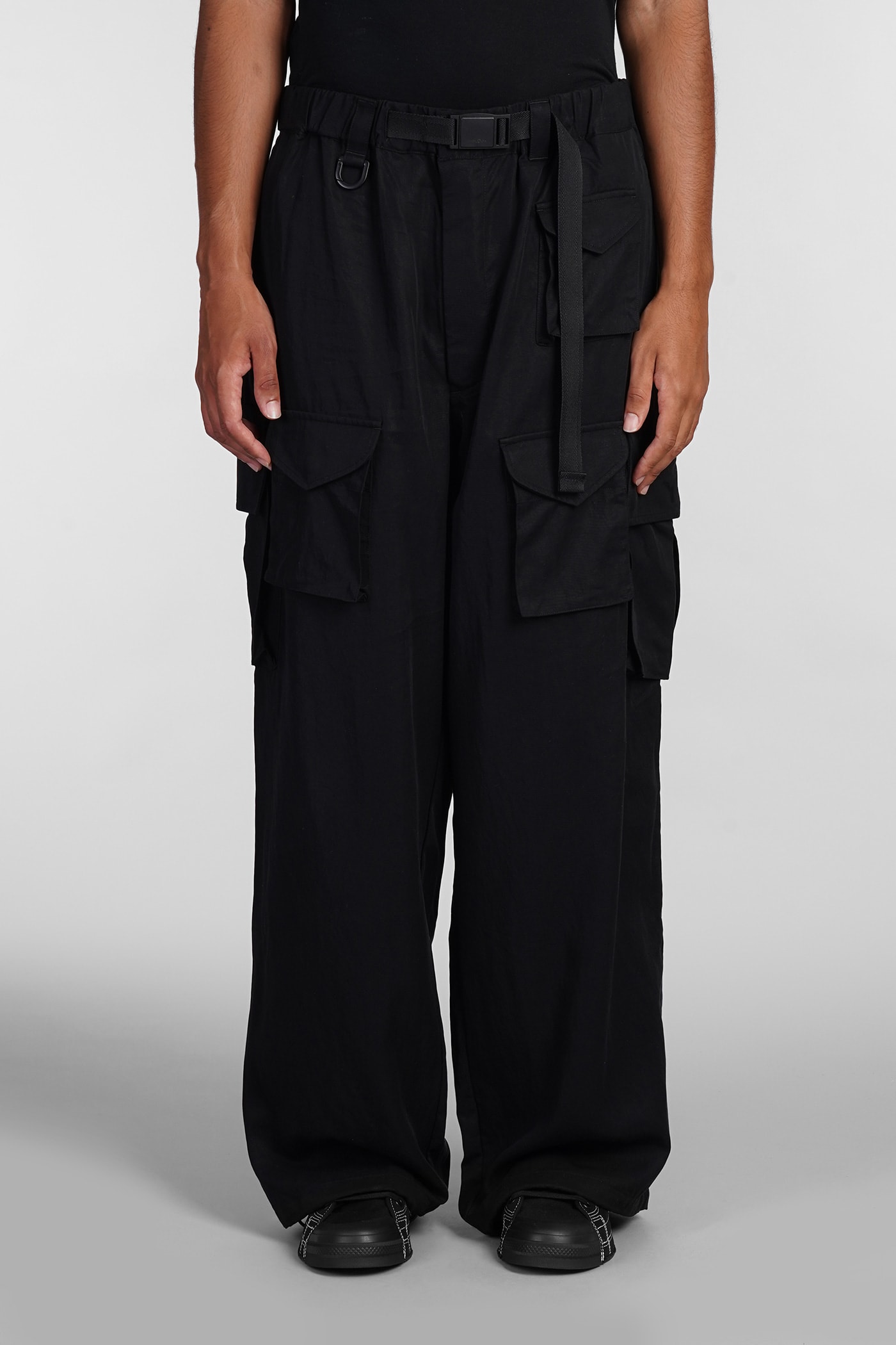 Pants In Black Wool And Polyester