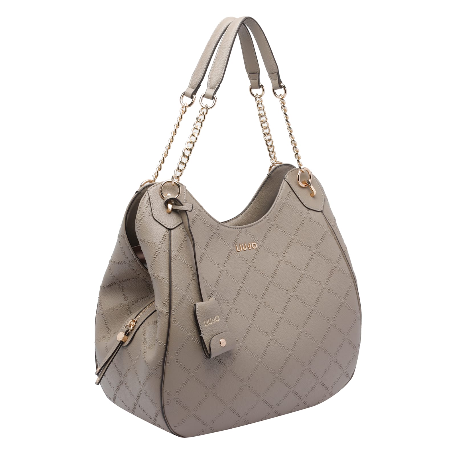 Liu •jo Large Logo Satchel Bag In Sand
