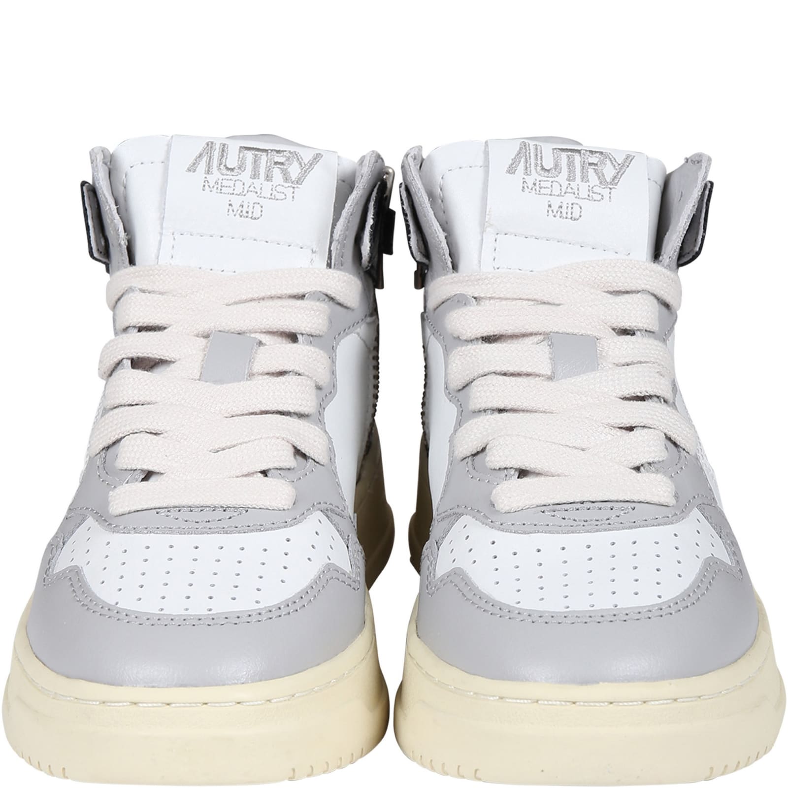 Shop Autry Grey Sneakers For Kids With Logo