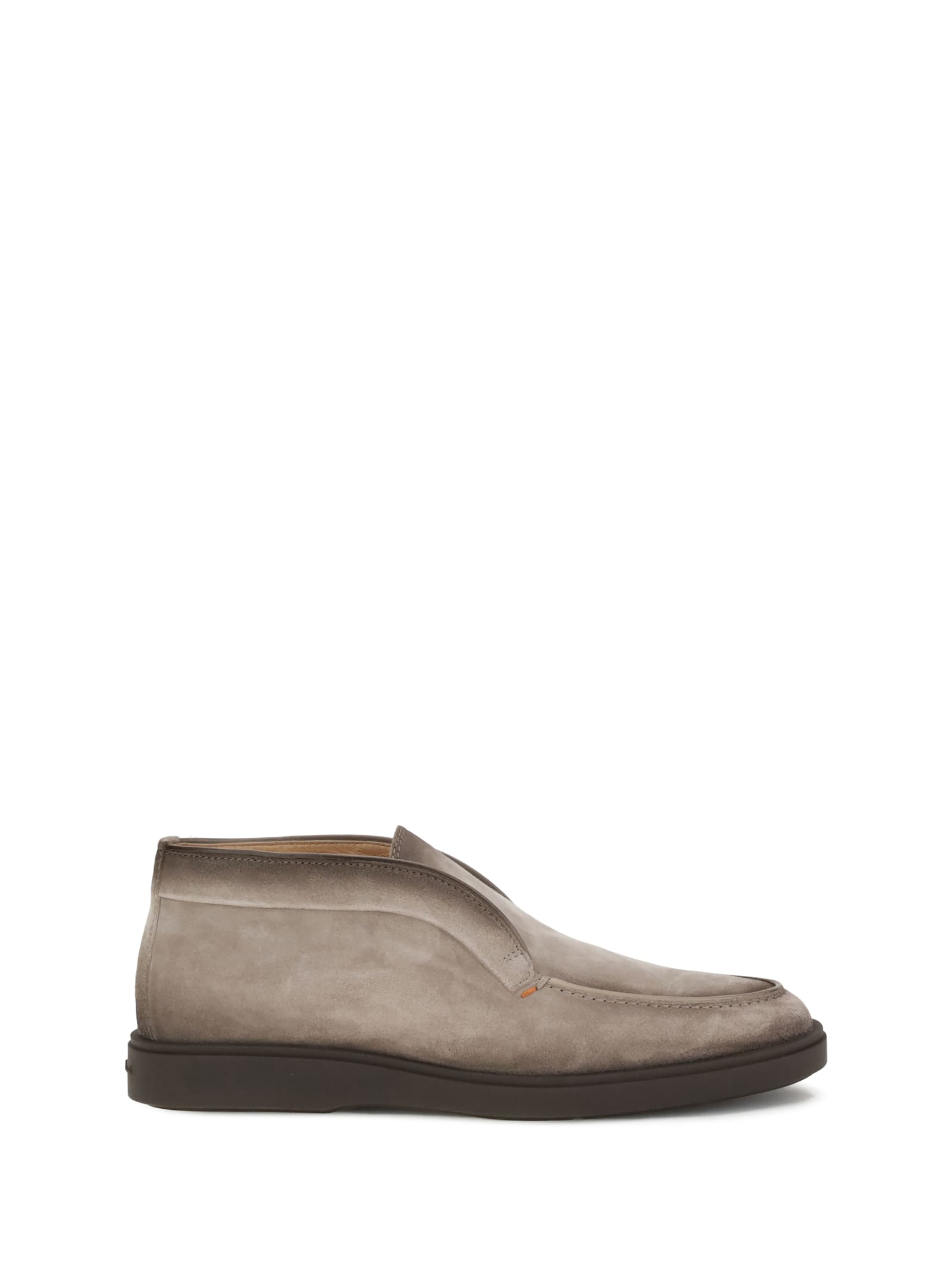 Santoni Suede Leather Desert Boot In Multi