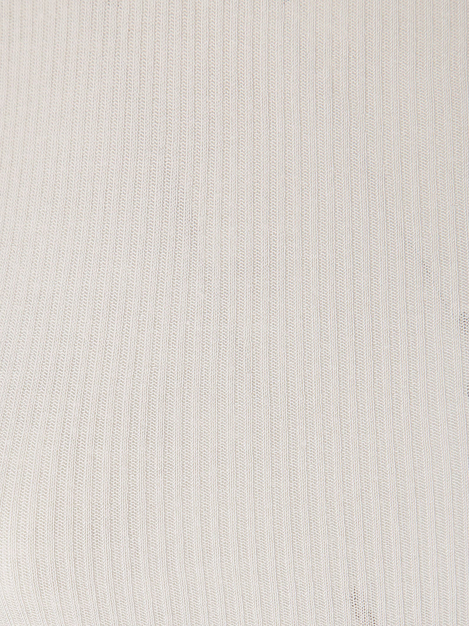 Rick Owens Ribbed Round-neck Top In White