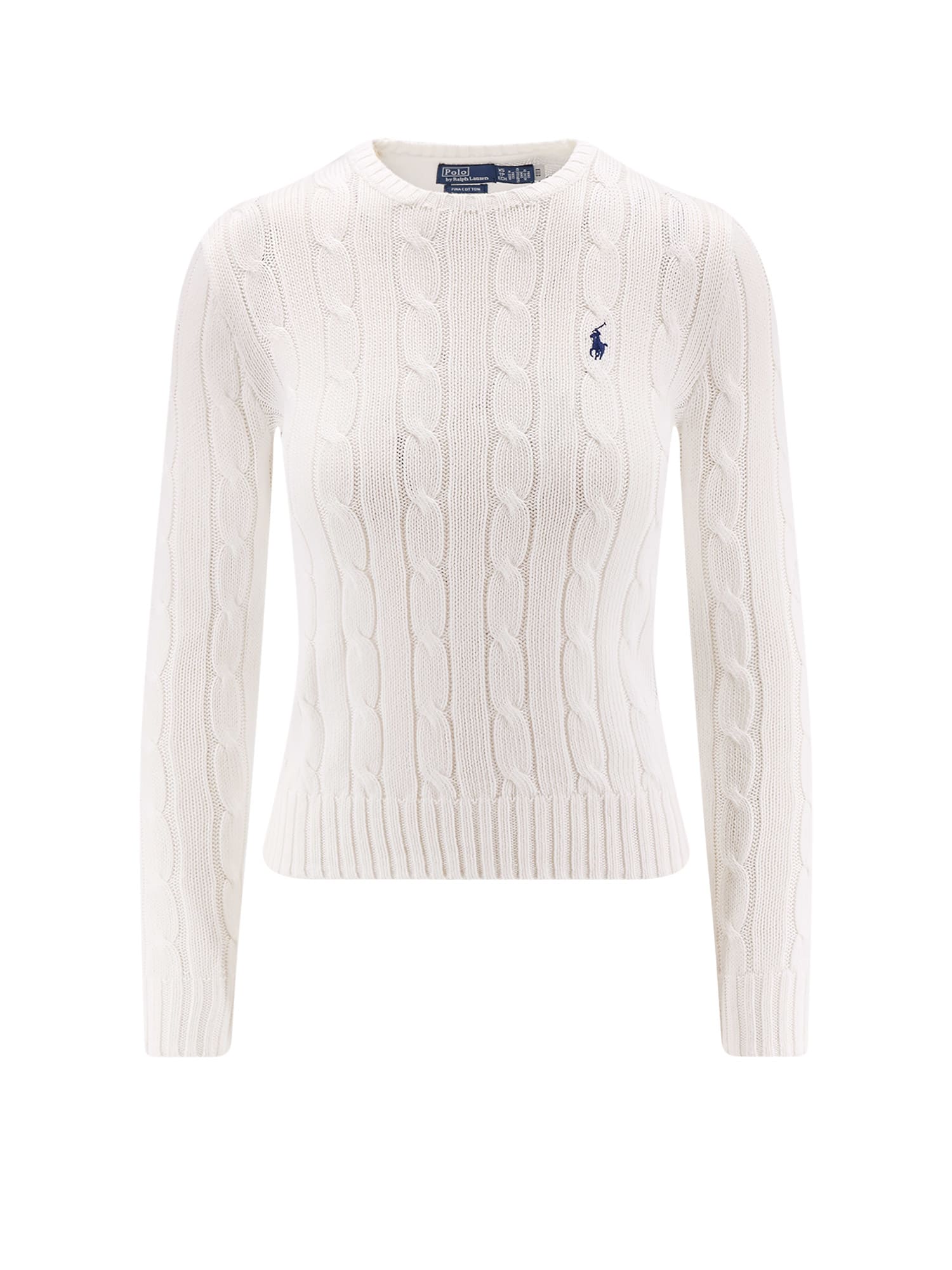 Polo Ralph Lauren Maglia In Pima Cotton In White