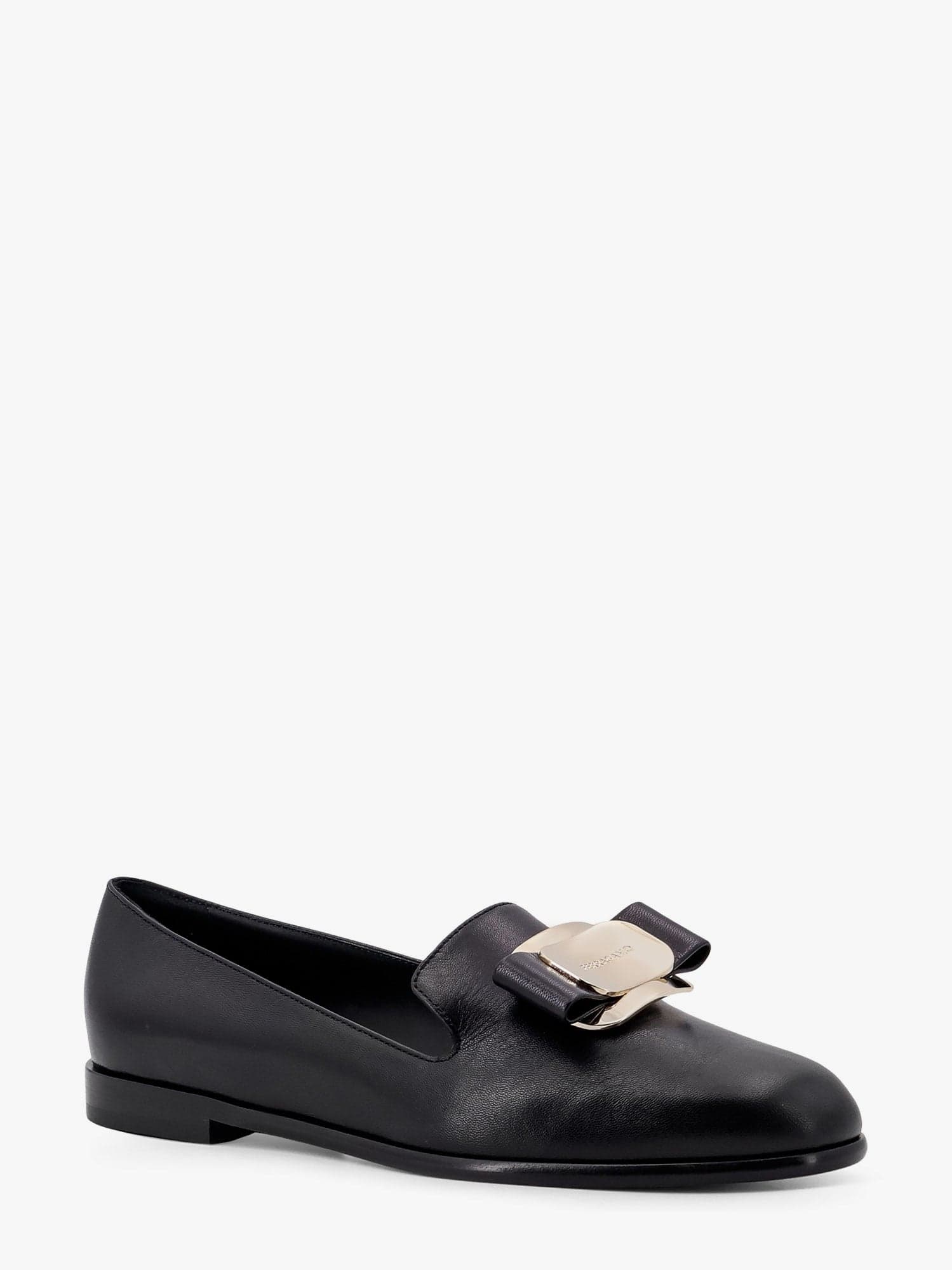 Ferragamo Zarina Leather Loafer In Black