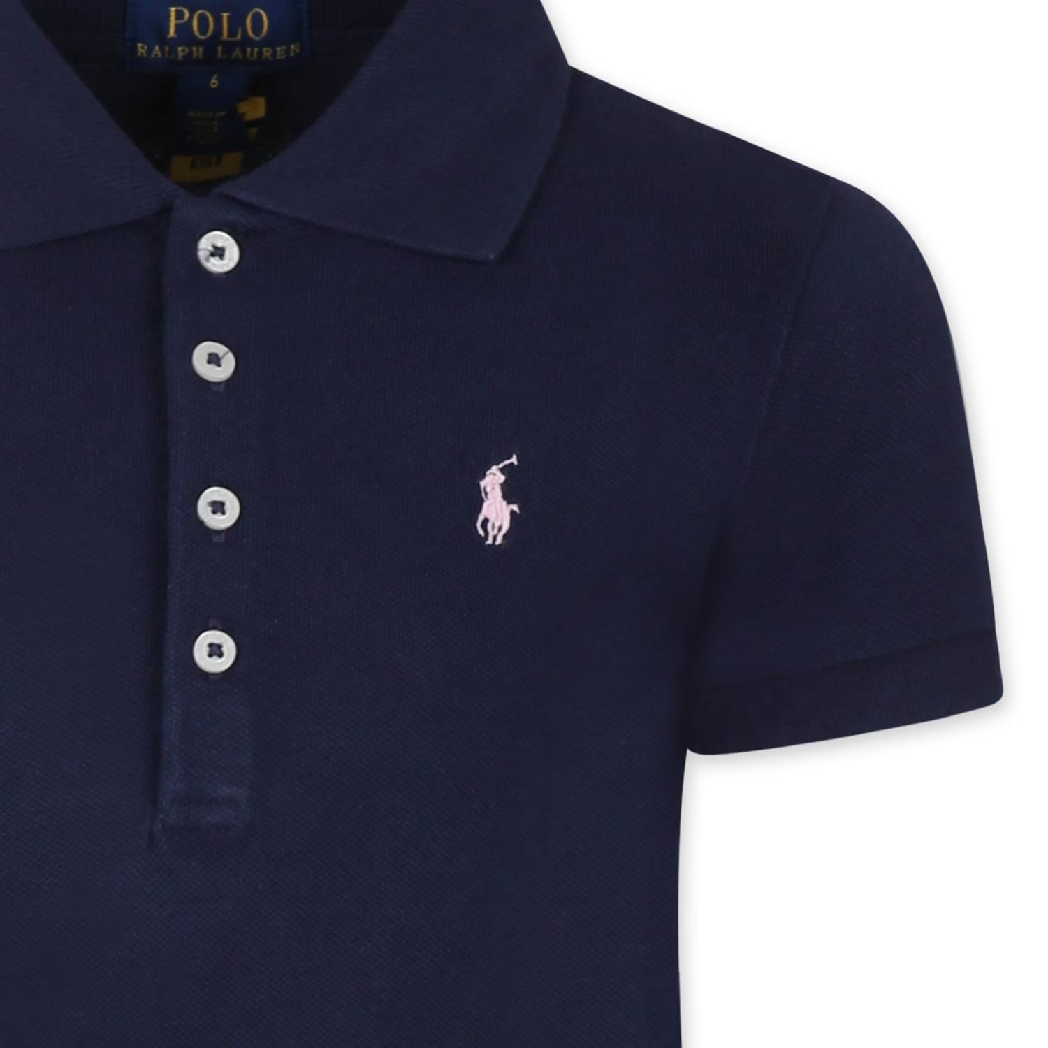 Polo Ralph Lauren Blue Dress For Girl With Horse In Blue