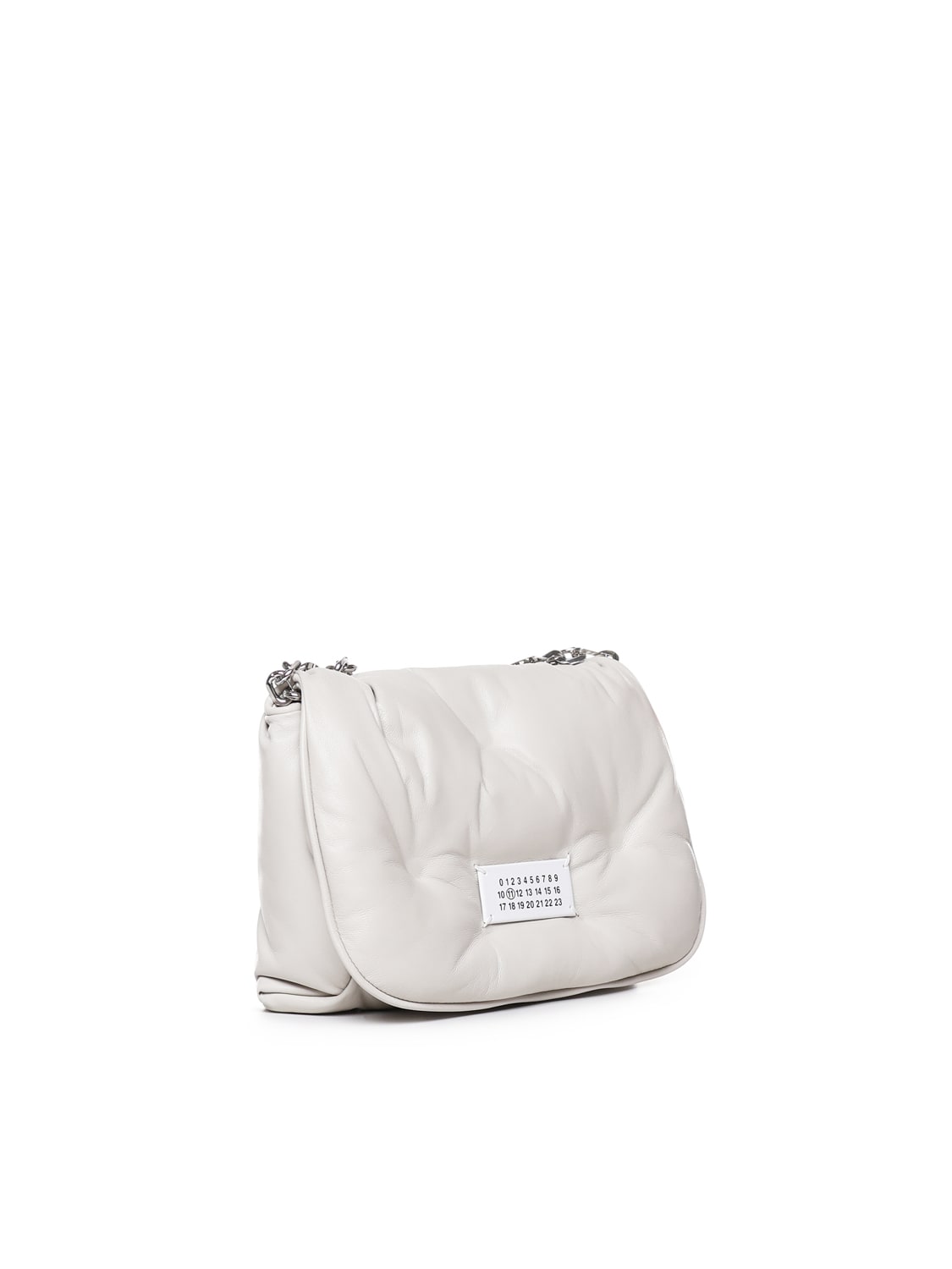 Shop Maison Margiela Glam Slam Small Flap Bag In Nappa In Grey