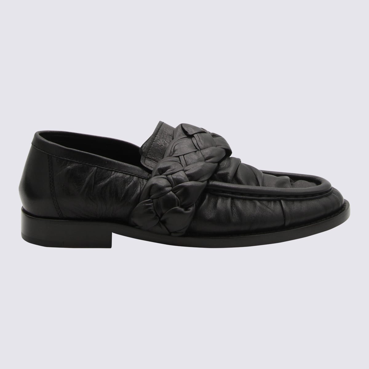 Black Leather Astaire Loafers