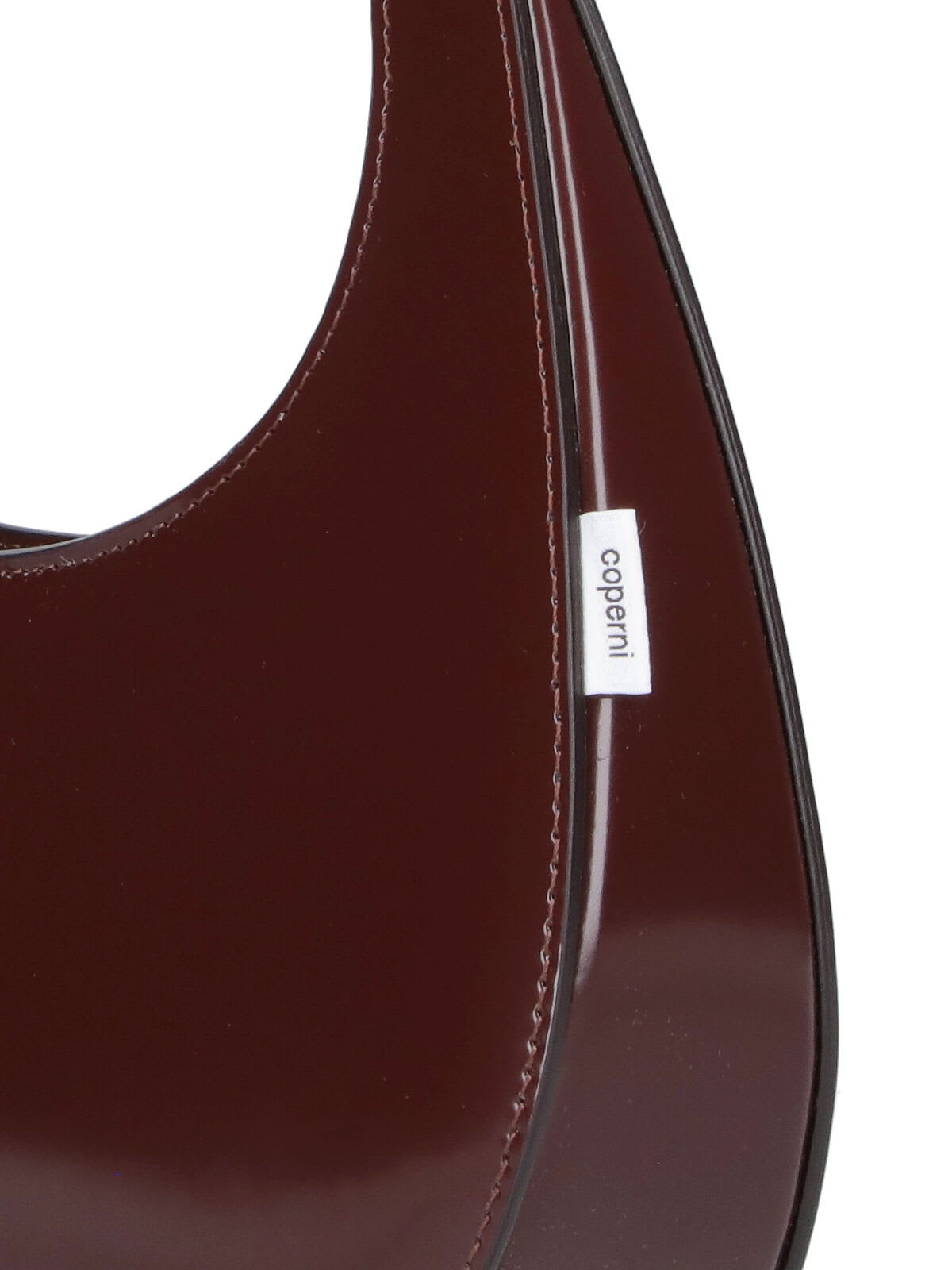 Coperni Crescent-shaped Brown Leather Shoulder Bag In Brown
