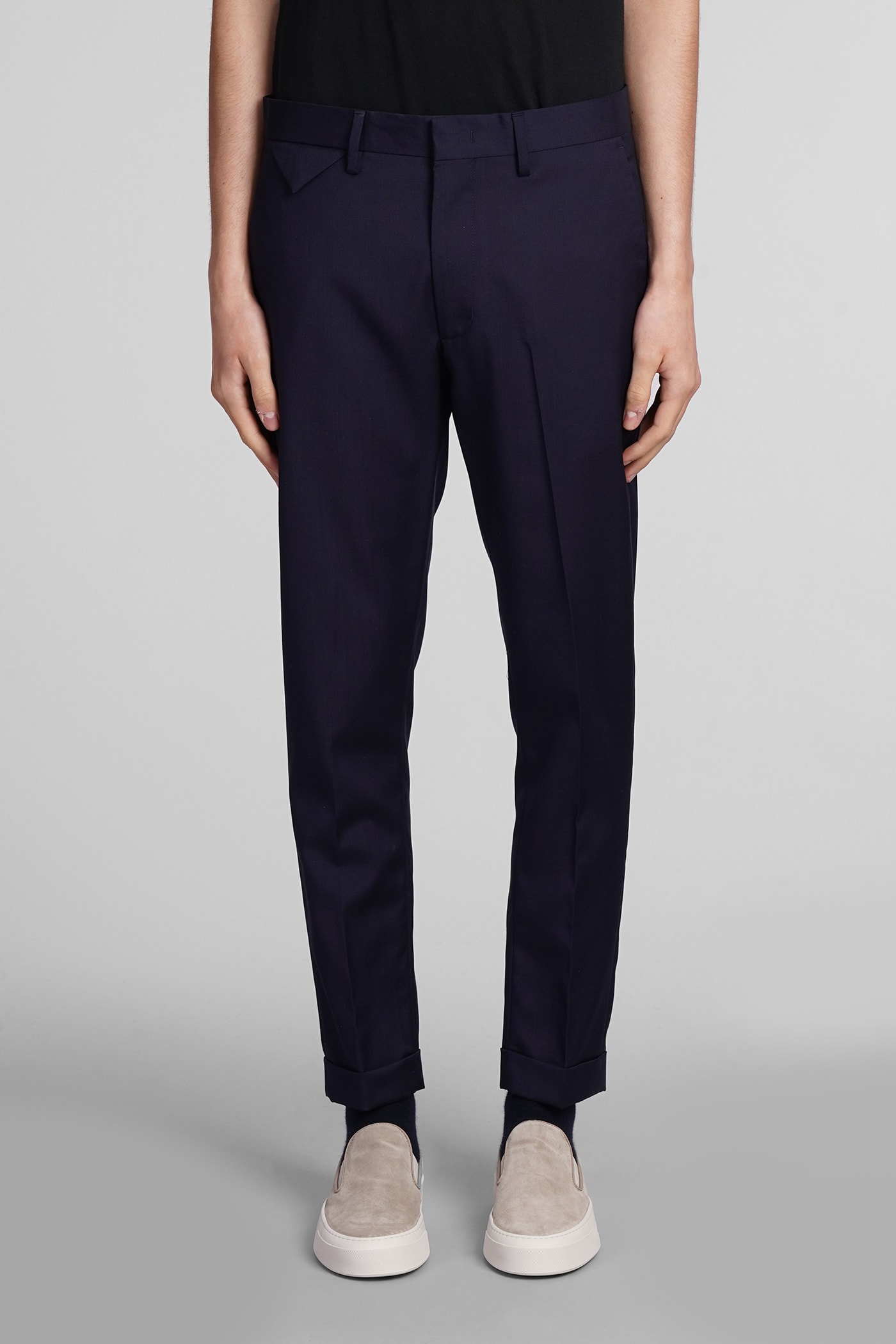 Shop Low Brand Cooper T1.7 Tropical Pants In Blue Wool