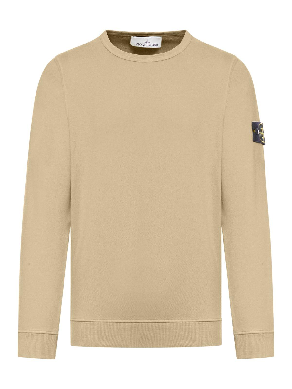 Shop Stone Island Compass Patch Crewneck Sweatshirt