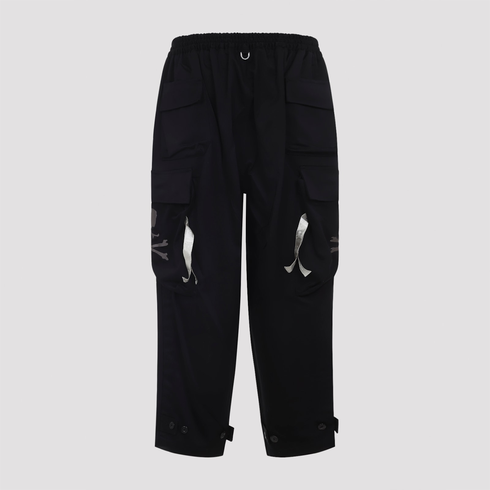 Mastermind Japan Wide Cargo Pants With Unique Skull Detailing In Black