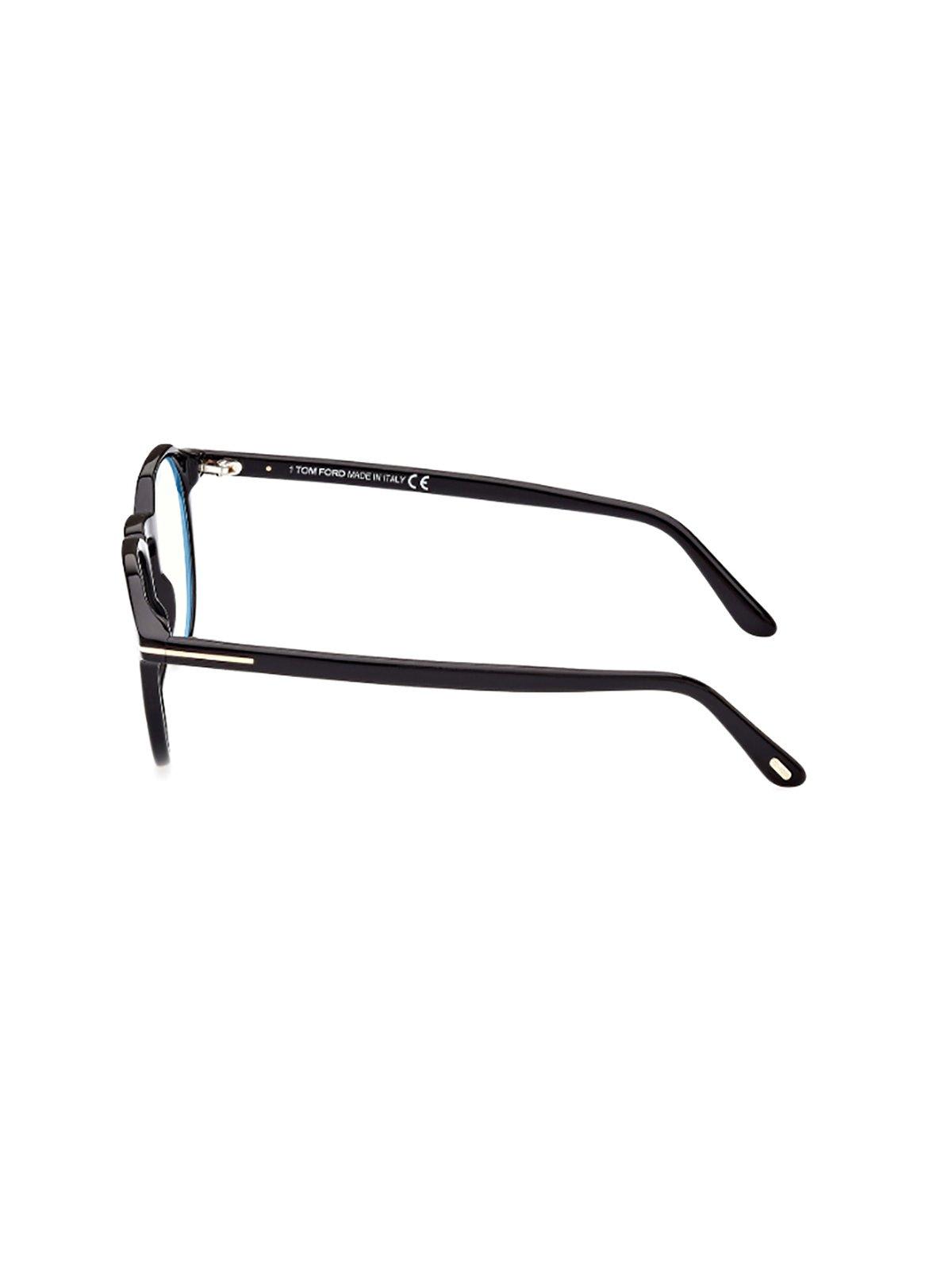 Tom Ford Round Frame Glasses Glasses In 001 Nero Lucido